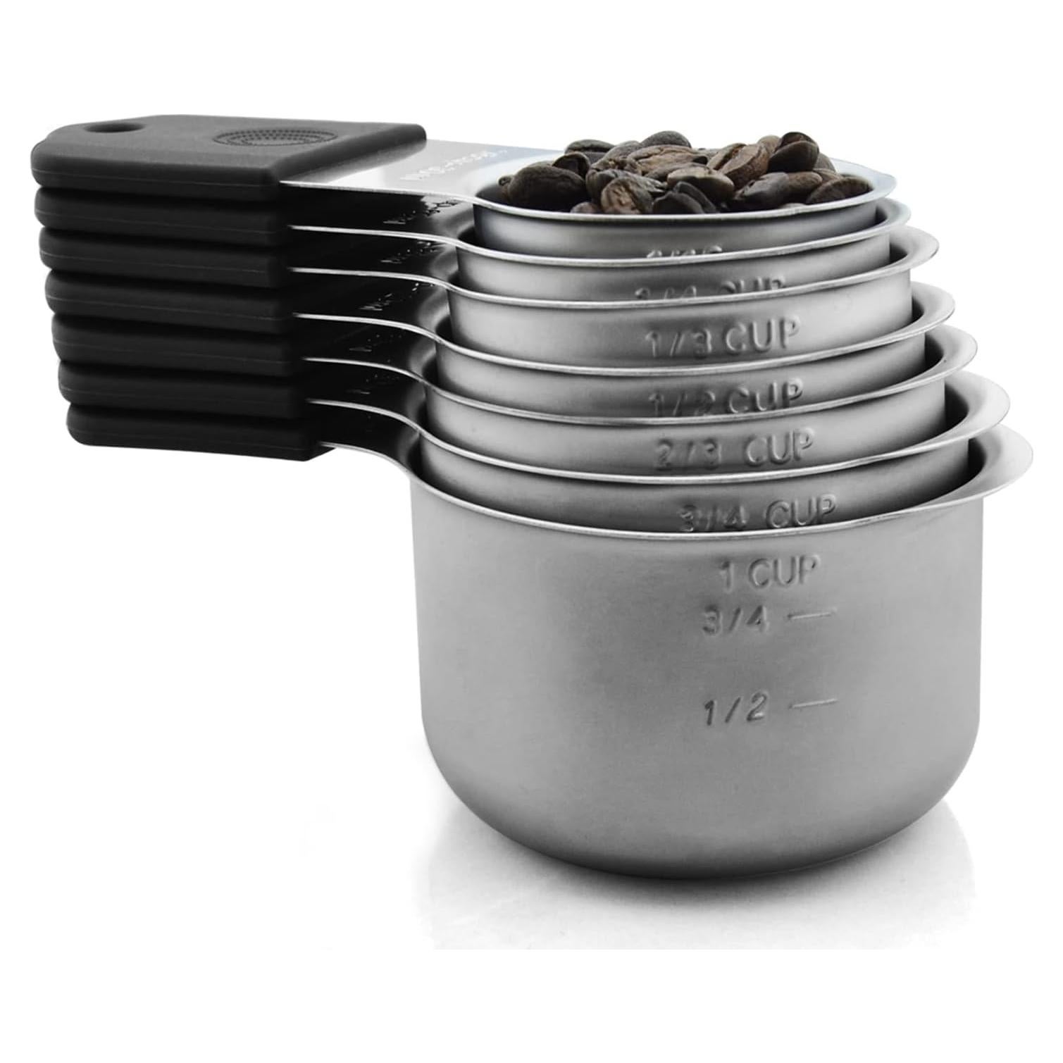 Juego de Tazas Medidoras Magnéticas WARMHEART 7 Piezas Acero Inoxidable