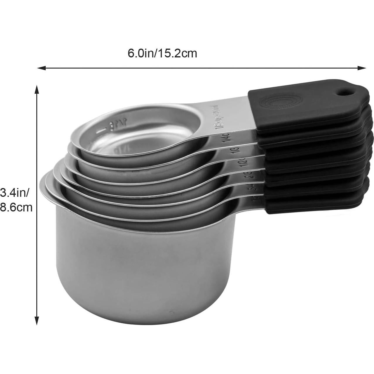 Juego de Tazas Medidoras Magnéticas WARMHEART 7 Piezas Acero Inoxidable