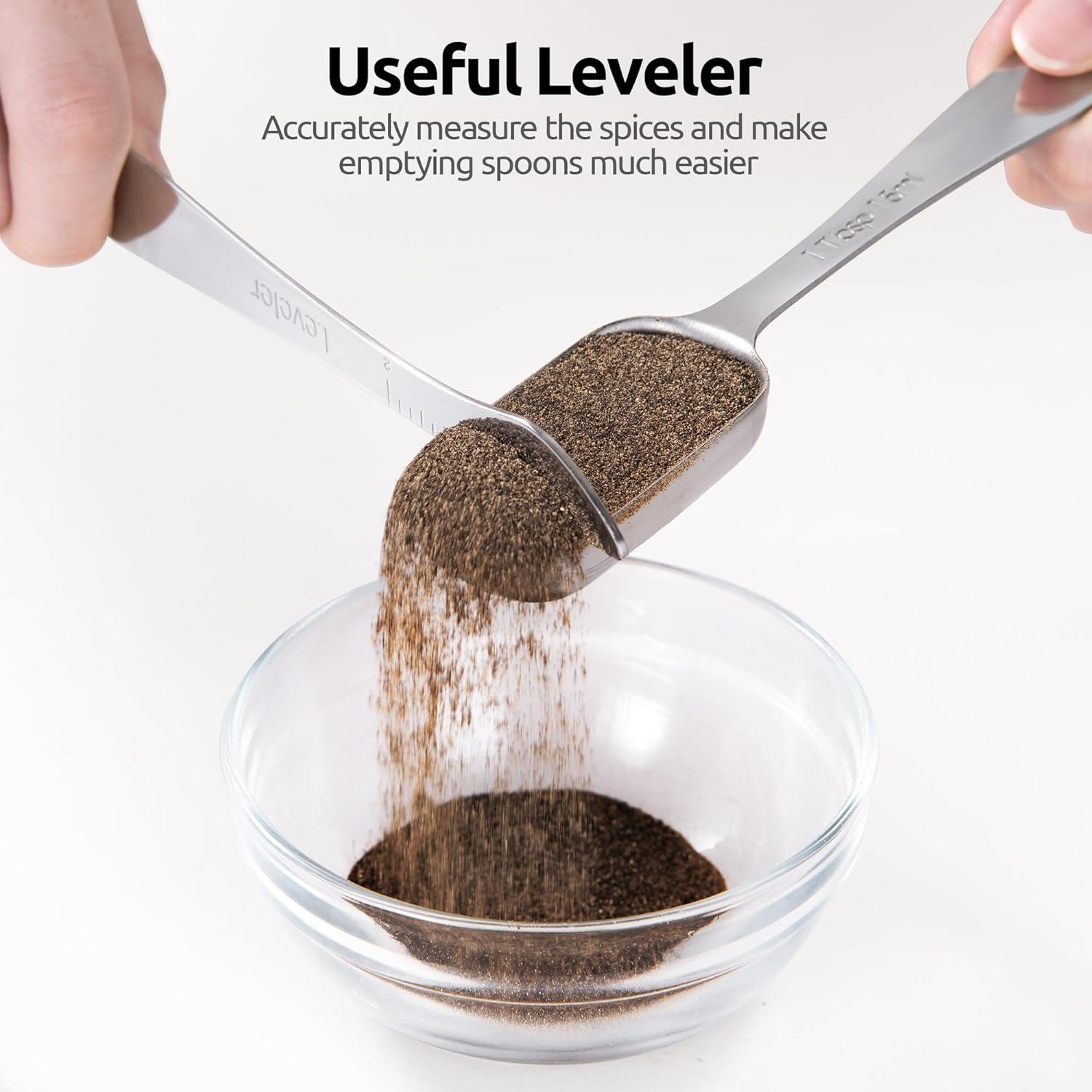 Juego de Cucharas Medidoras U-Taste Acero Inoxidable 7 Piezas