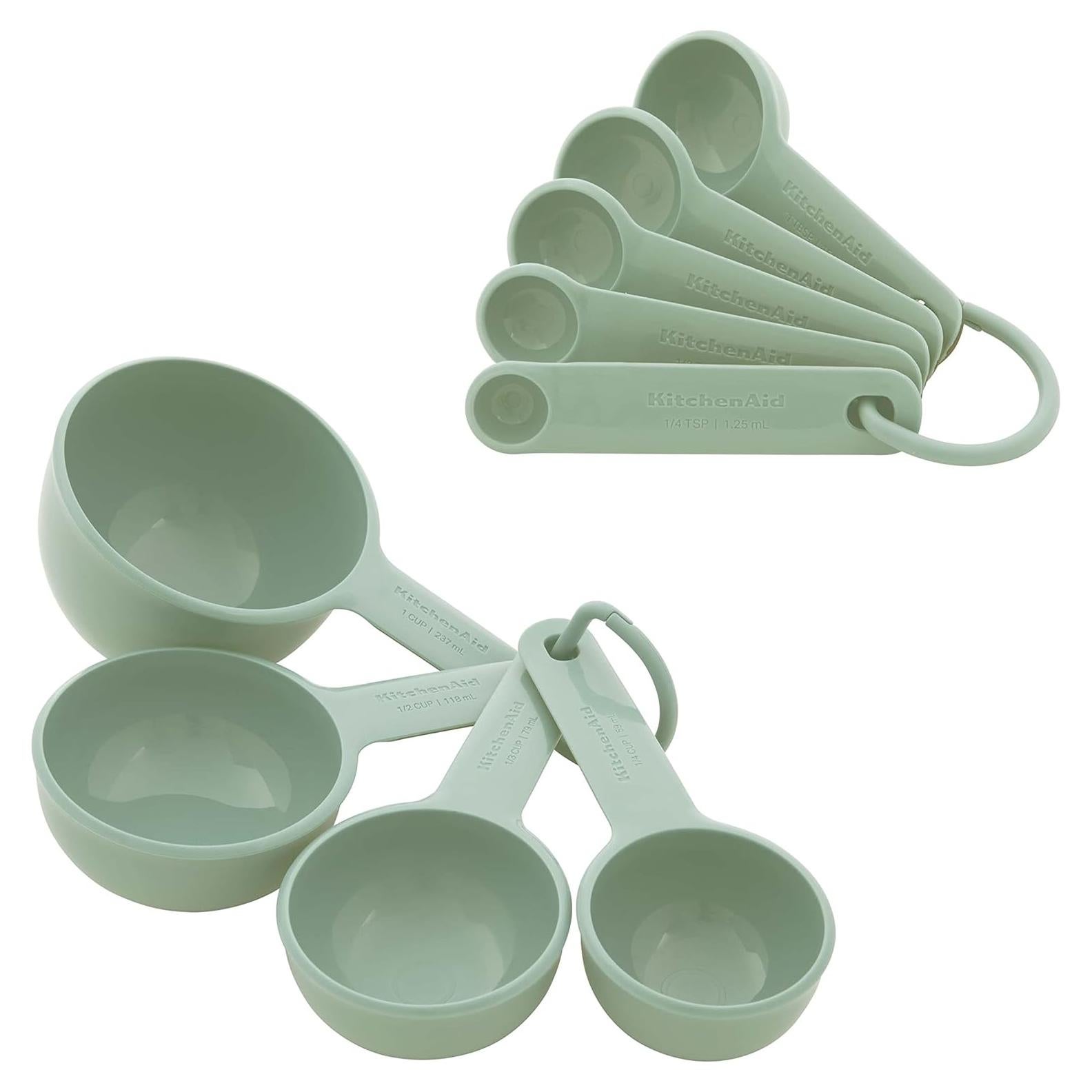 Juego de Tazas y Cucharas Medidoras KitchenAid 9 Piezas Pistacho