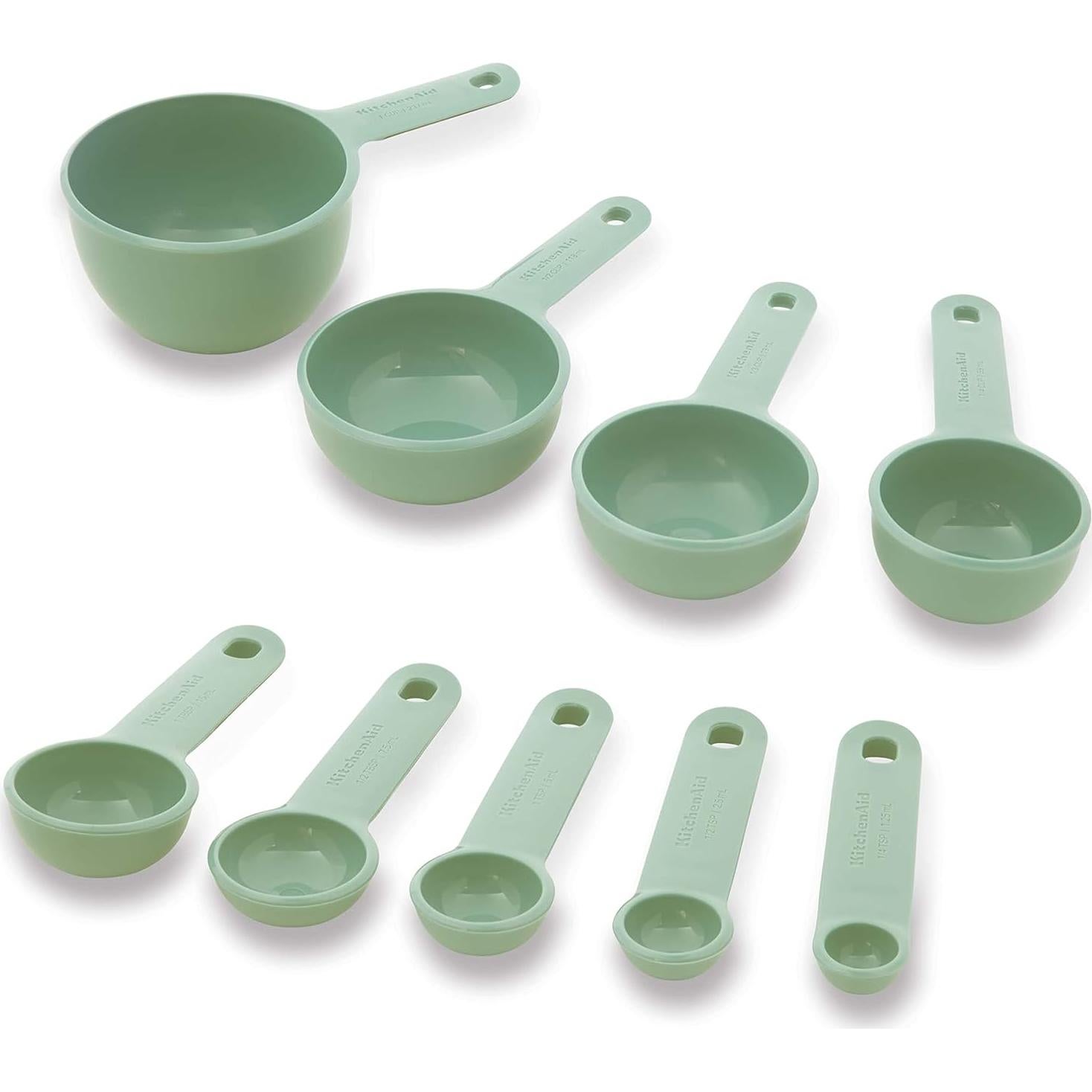 Juego de Tazas y Cucharas Medidoras KitchenAid 9 Piezas Pistacho