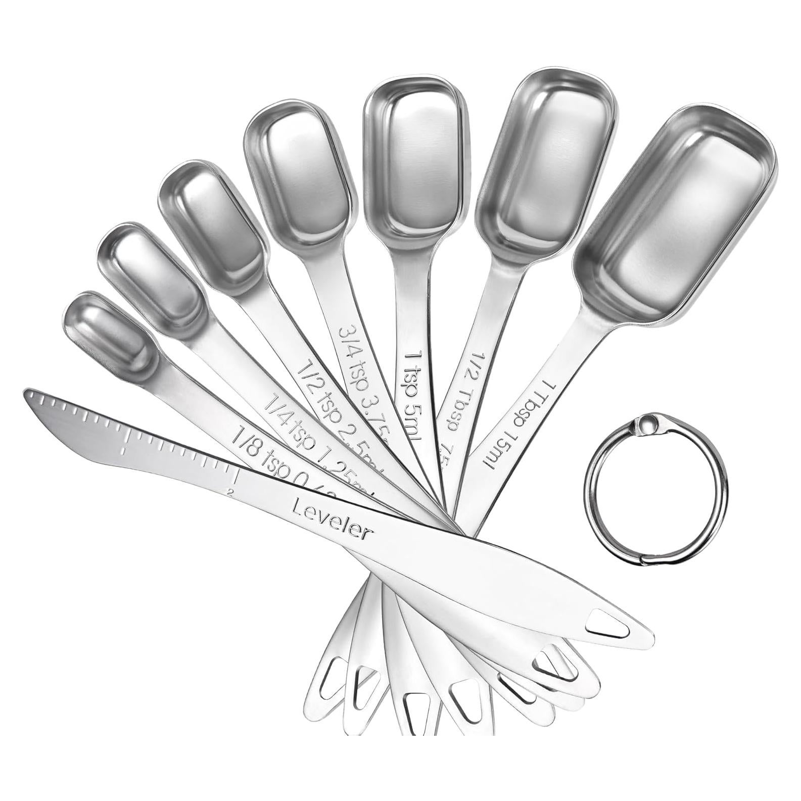 Juego de Cucharas Medidoras U-Taste Acero Inoxidable 8 Piezas