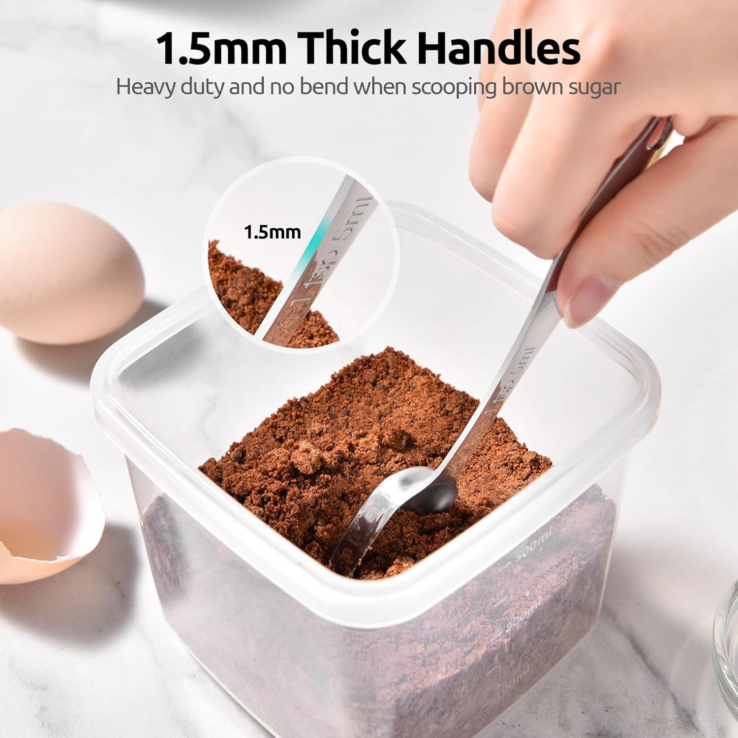 Juego de Cucharas Medidoras U-Taste Acero Inoxidable 8 Piezas