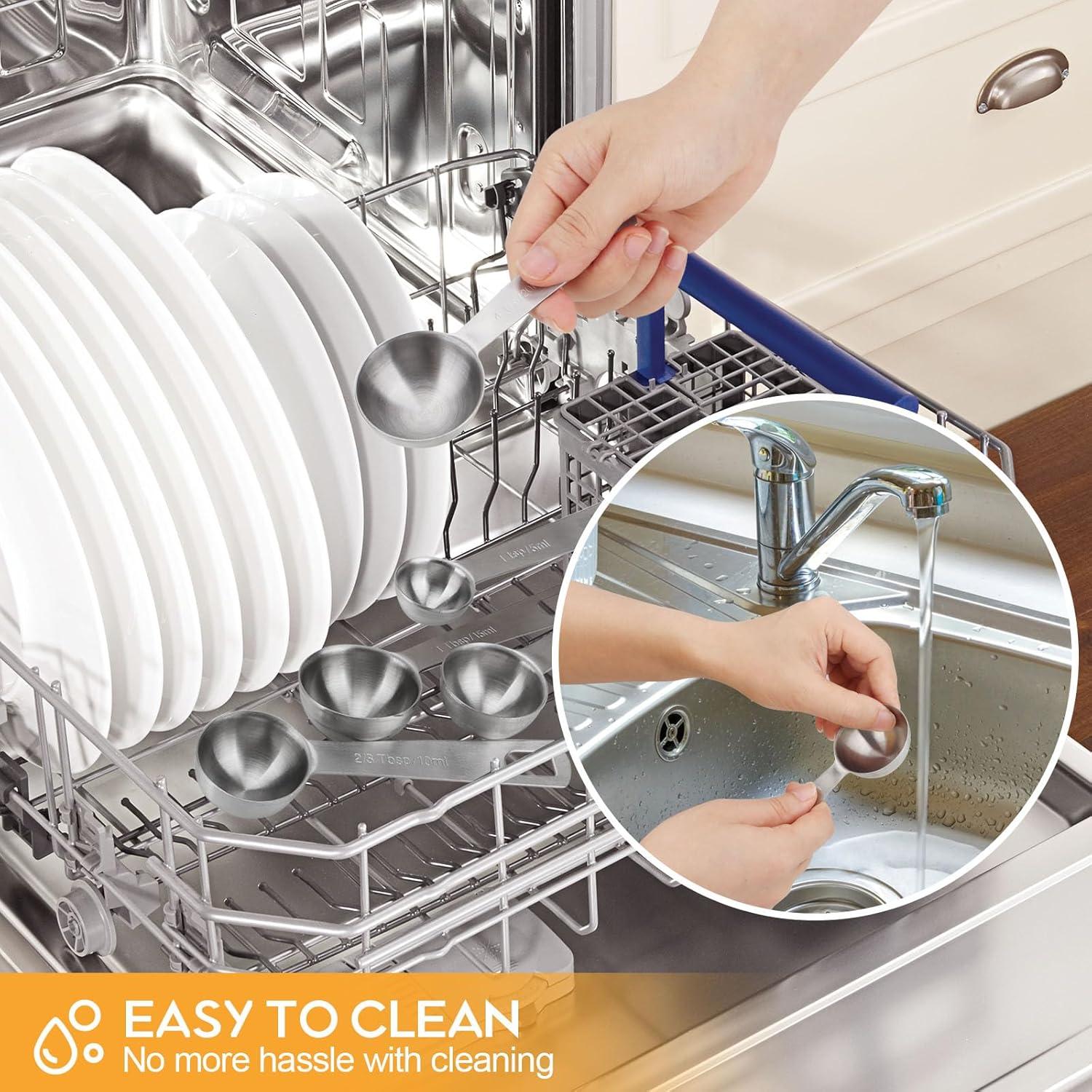 Cucharas Medidoras de Acero Inoxidable AUOIKK 5 mL 2 Pcs