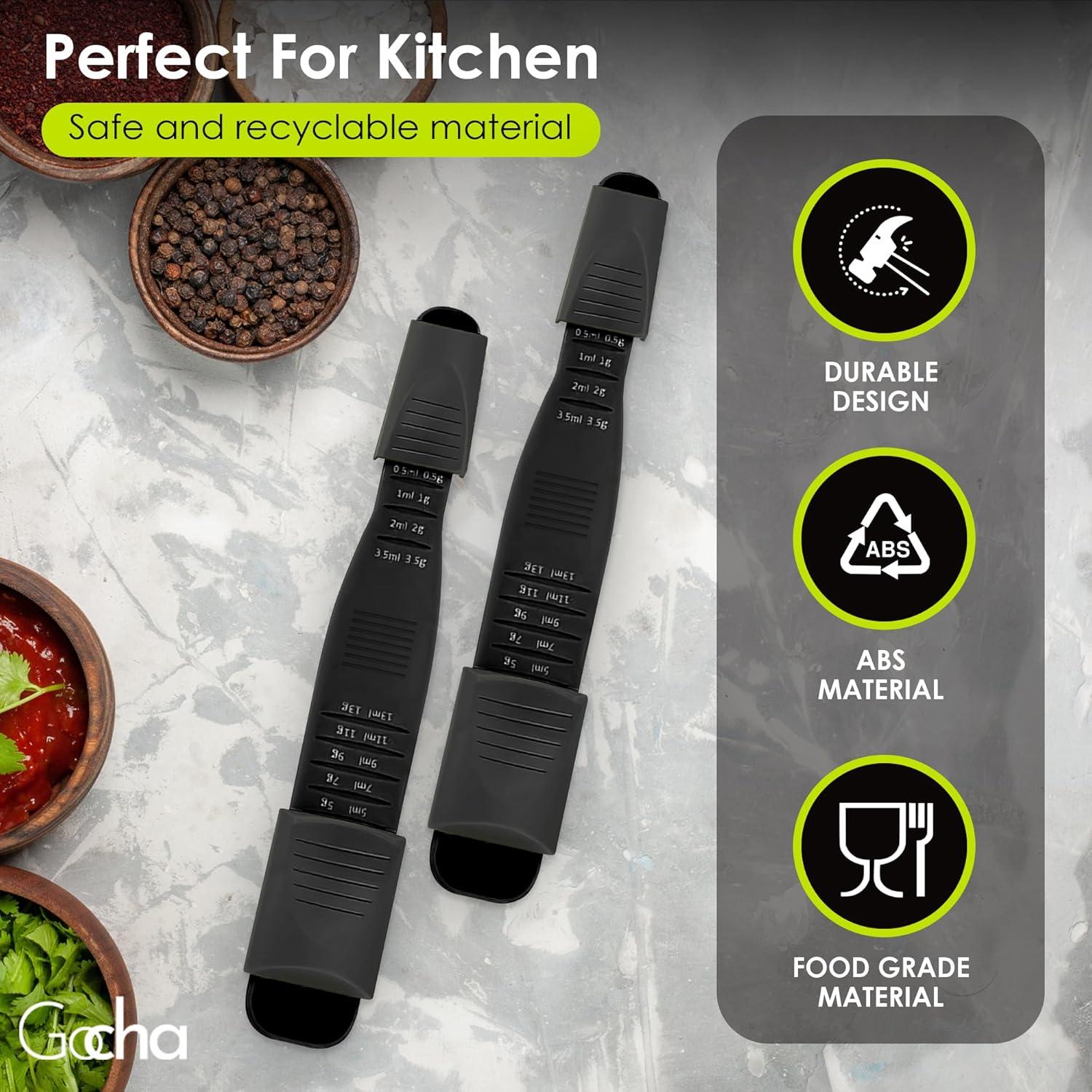 Cuchara Medidora Ajustable GOCHA 9-en-1 0.5-13ml Negro