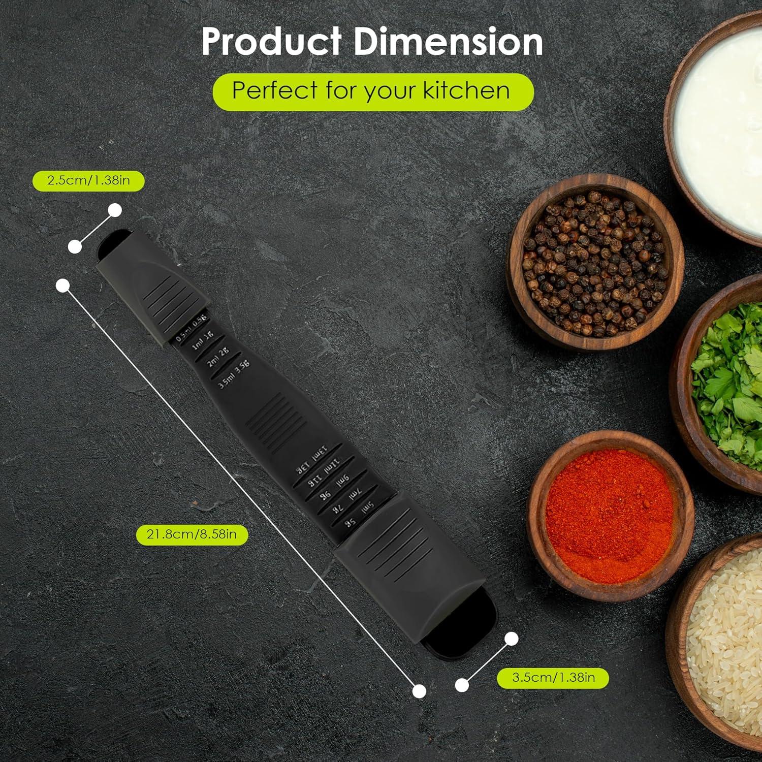 Cuchara Medidora Ajustable GOCHA 9-en-1 0.5-13ml Negro