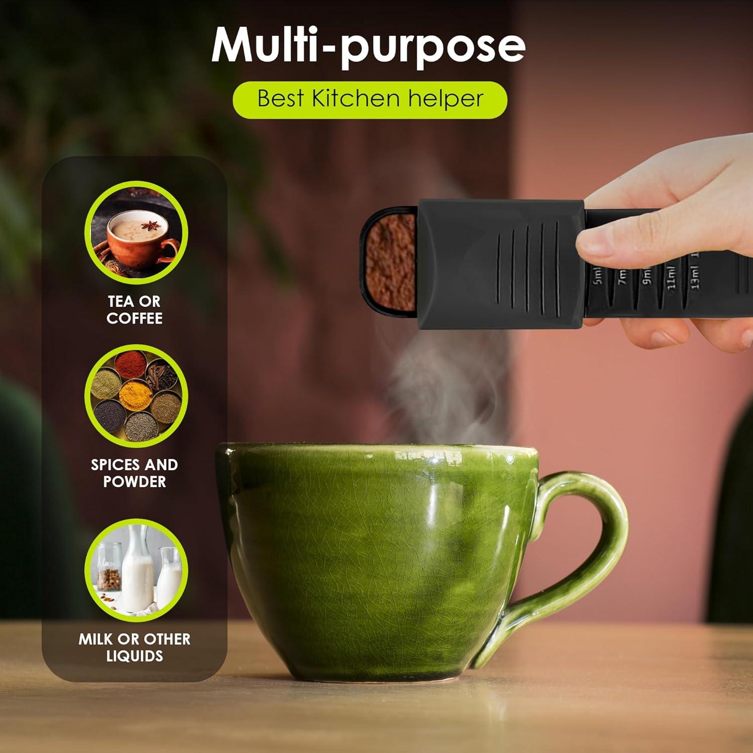 Cuchara Medidora Ajustable GOCHA 9-en-1 0.5-13ml Negro