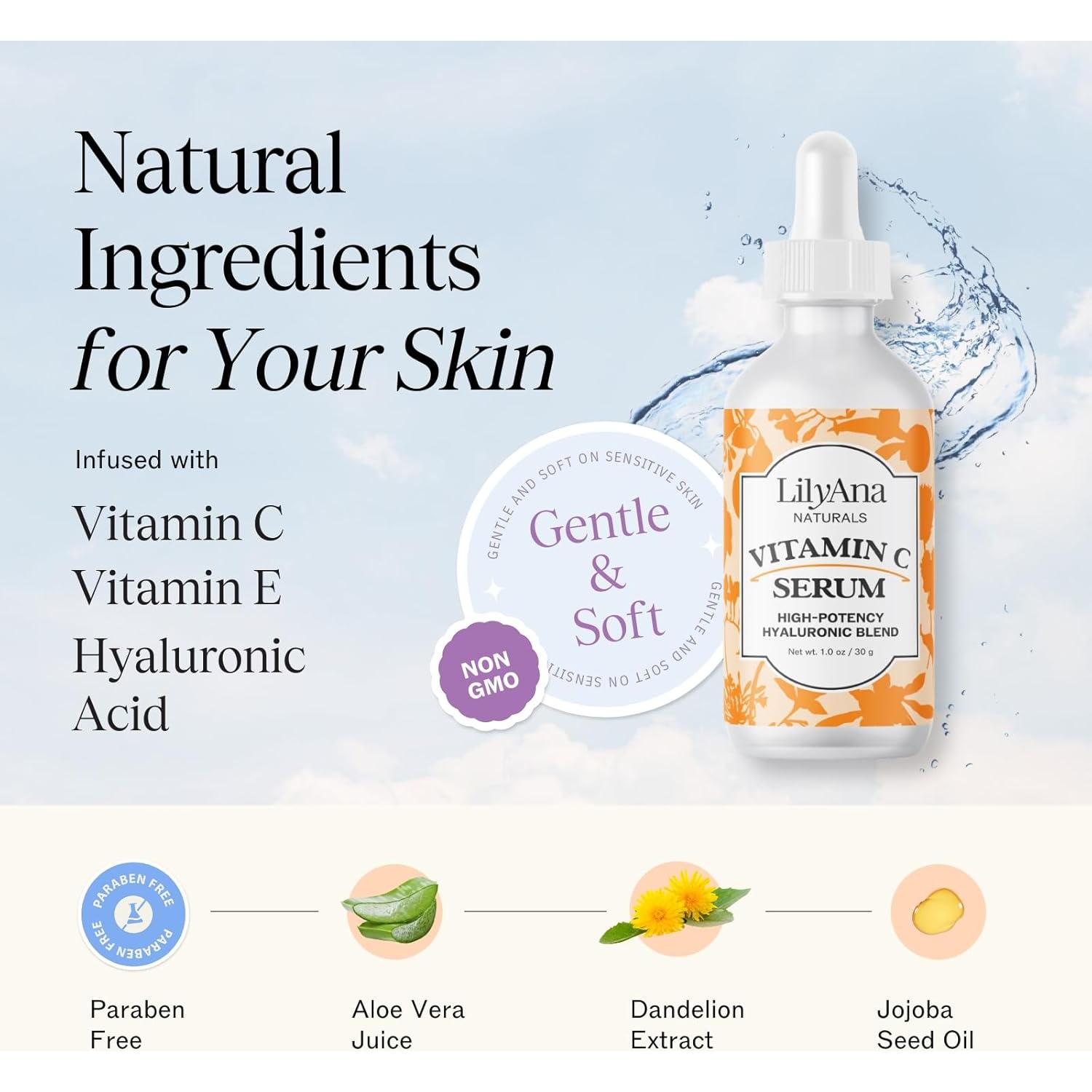 Suero de Vitamina C LilyAna Naturals 30 ml x 2 - Antienvejecimiento