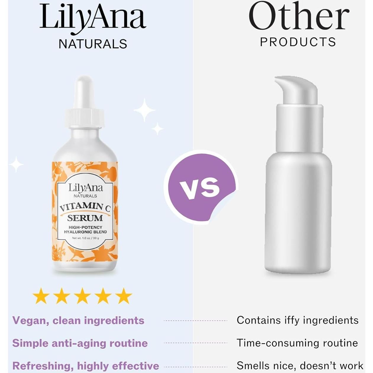 Suero de Vitamina C LilyAna Naturals 30 ml x 2 - Antienvejecimiento