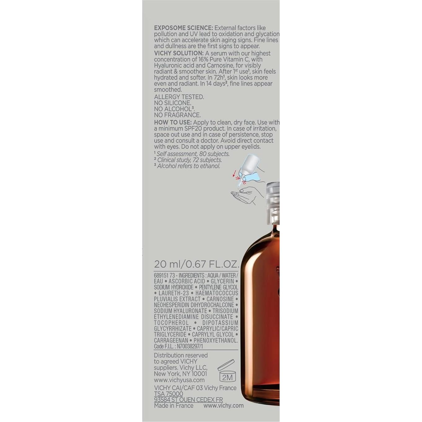 Suero Facial Vichy LiftActiv 16% Vitamina C 19.8 ml Antienvejecimiento