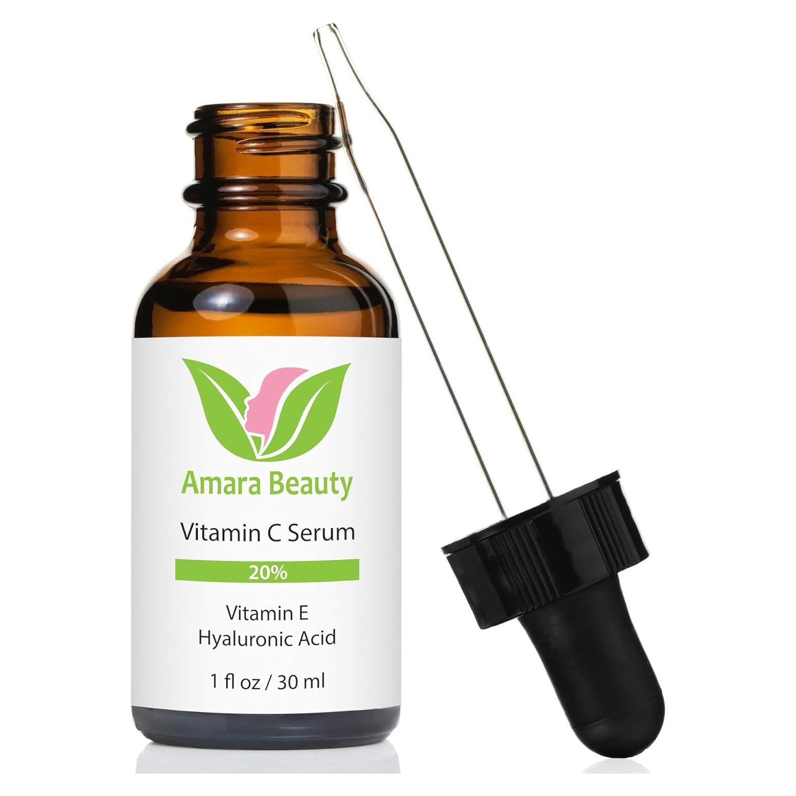 Suero de Vitamina C 20% Amara Beauty con Ácido Hialurónico 29.57 ml