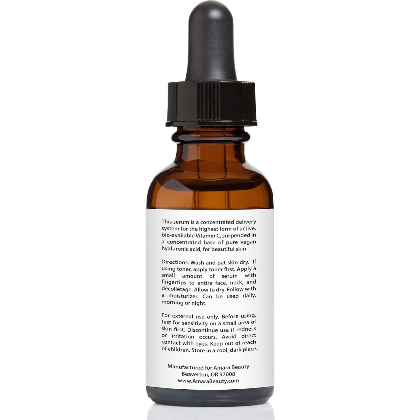 Suero de Vitamina C 20% Amara Beauty con Ácido Hialurónico 29.57 ml