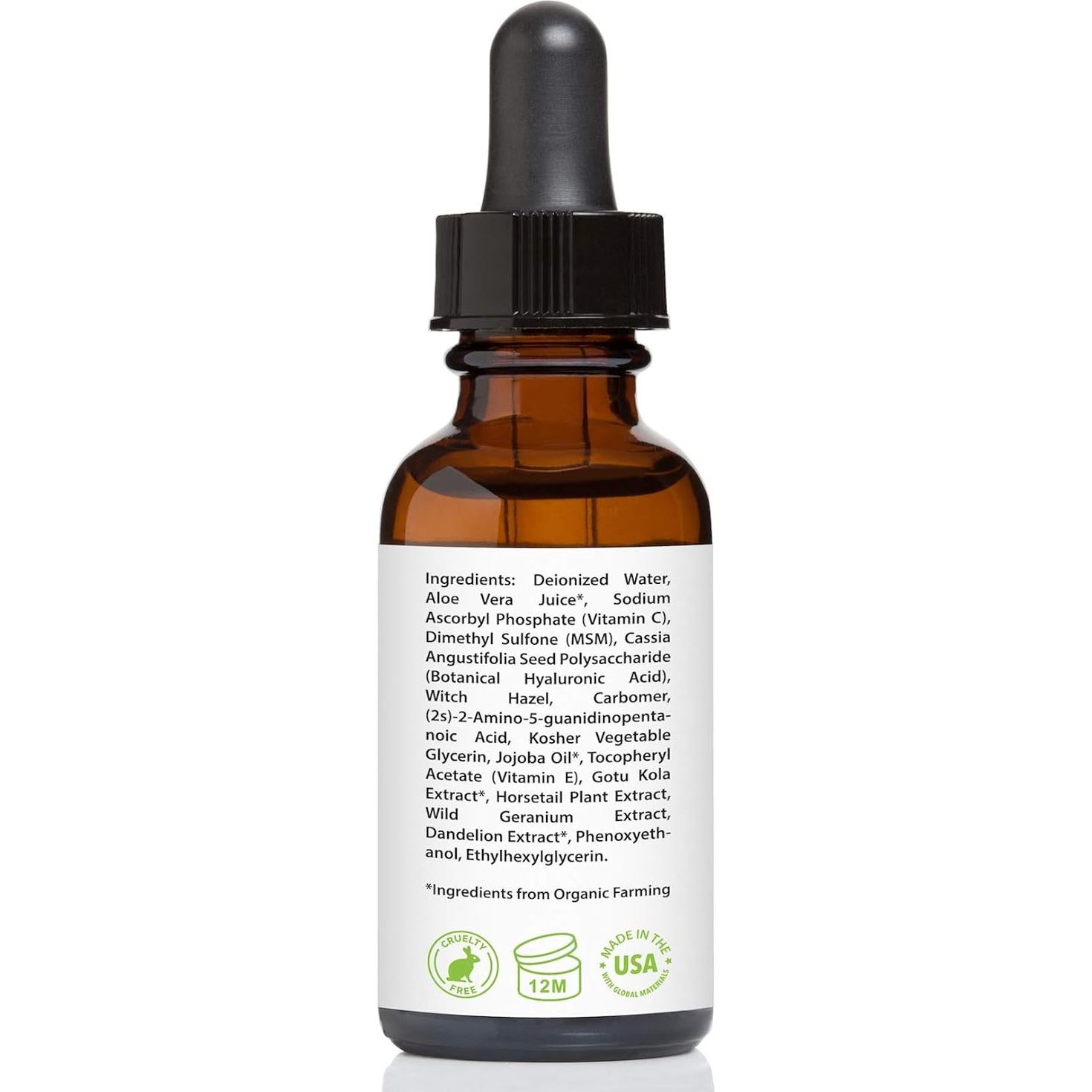 Suero de Vitamina C 20% Amara Beauty con Ácido Hialurónico 29.57 ml