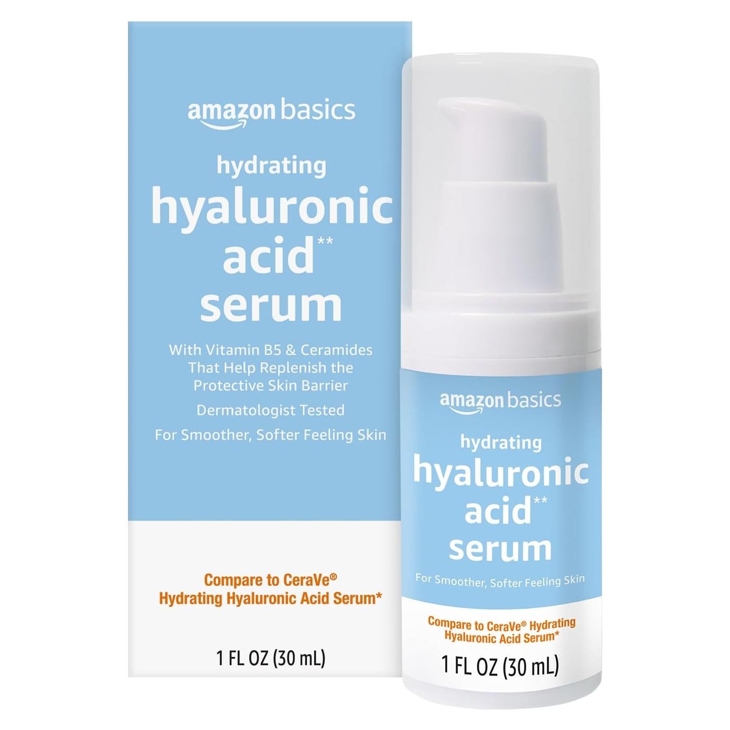 Suero Hidratante Ácido Hialurónico Amazon Basics 29.57ml