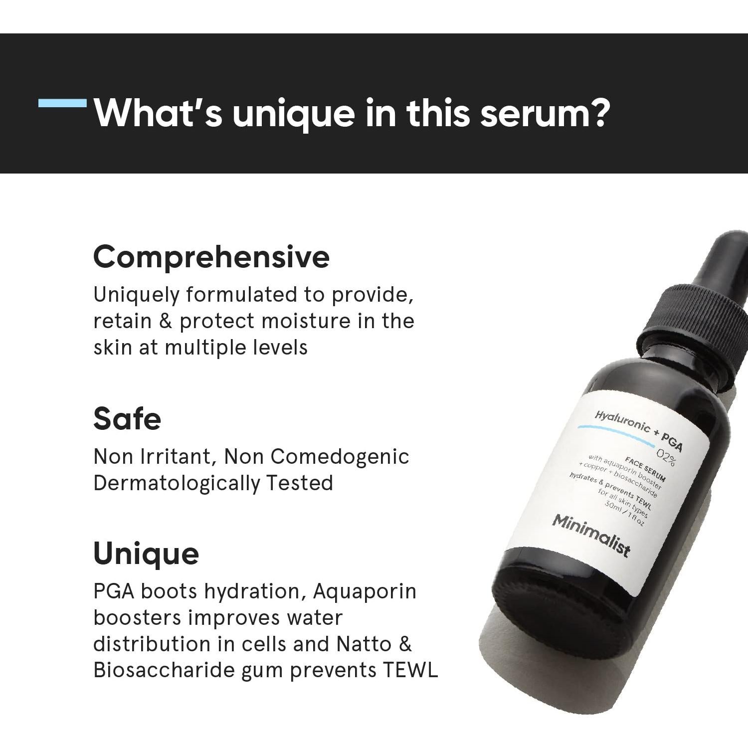Suero de Ácido Hialurónico 2% Minimalista 30 ml Hidratante