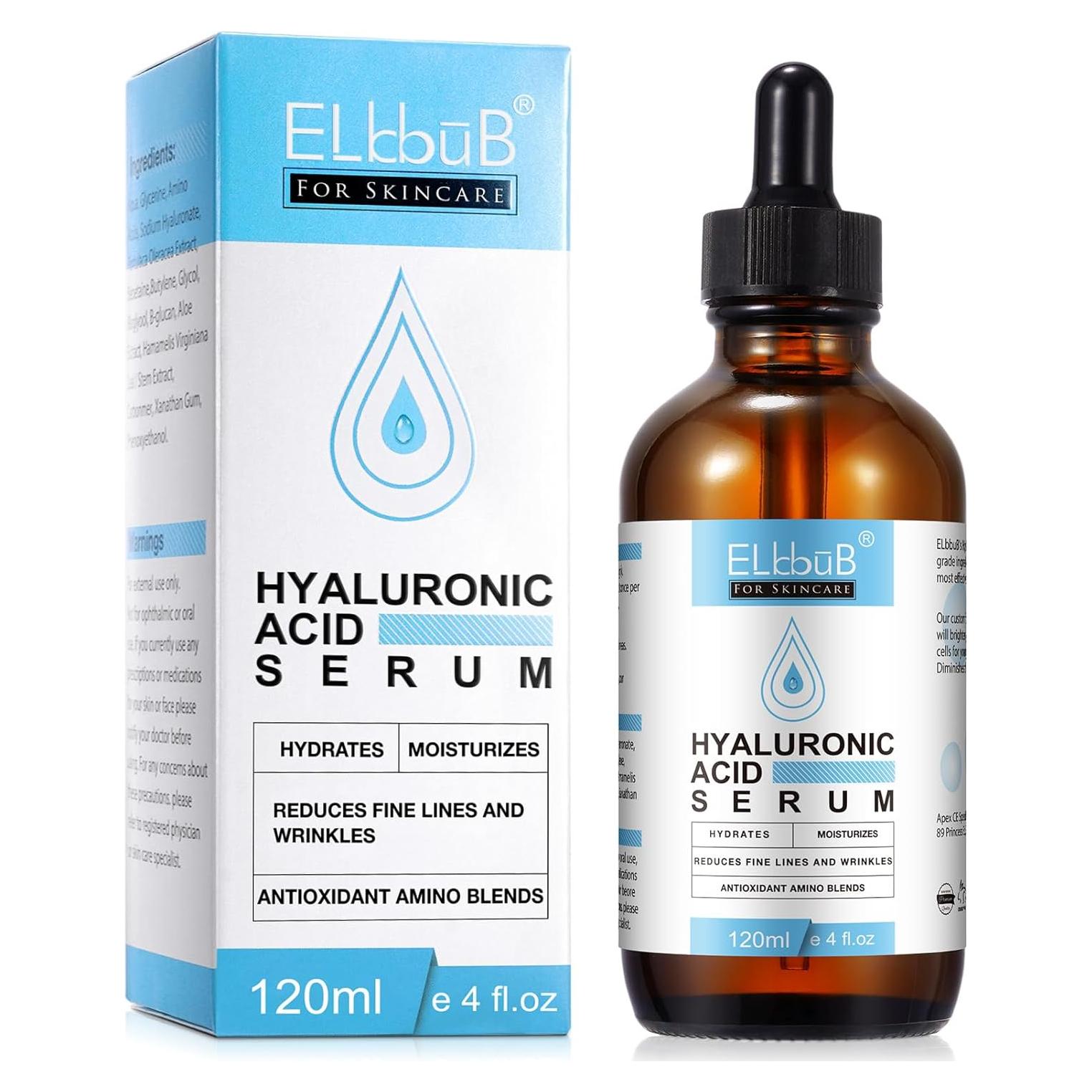 Suero de Ácido Hialurónico ELBBUB 120ml Hidratante Anti-Envejecimiento