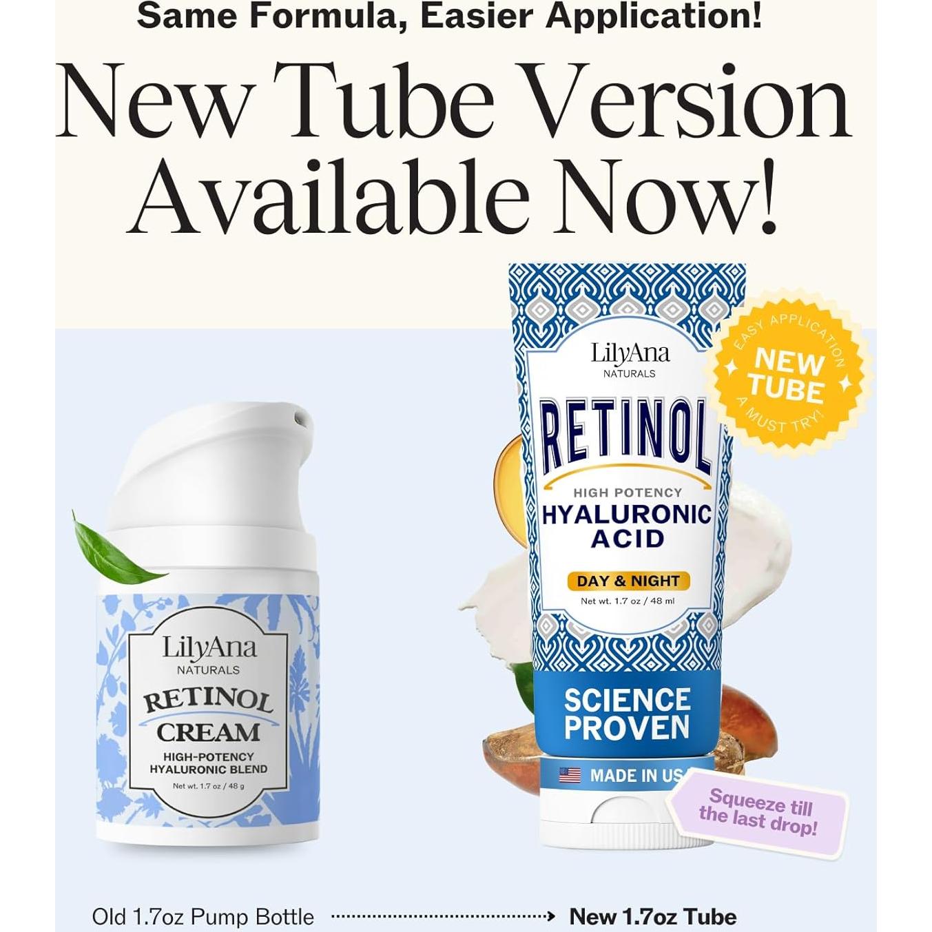 Crema Facial Anti Envejecimiento Retinol LilyAna Naturals 59g