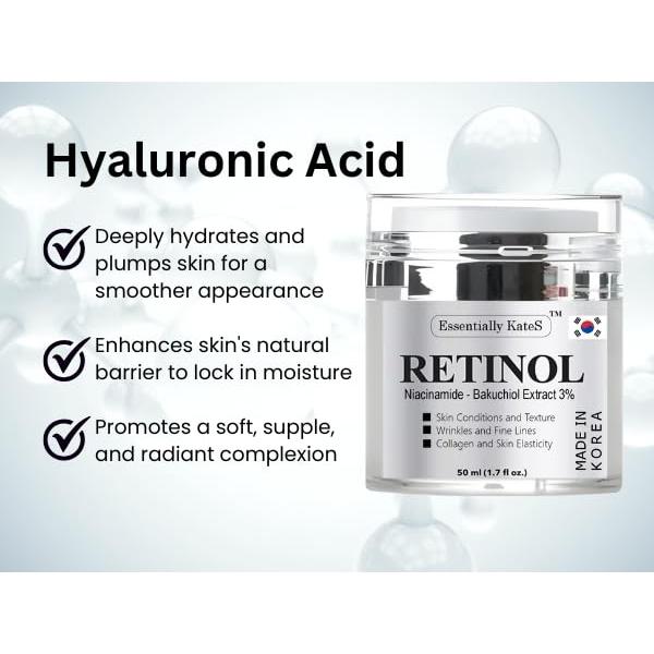 Crema Hidratante de Retinol 50 ml Essentially KateS - Antiarrugas