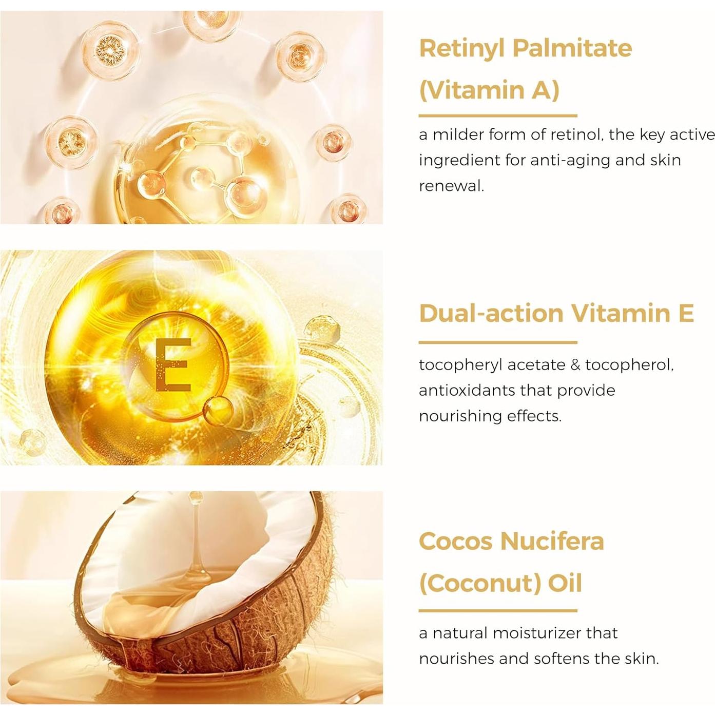 Crema de Retinol Vitamin World 227 g - Hidratante Facial Nocturno