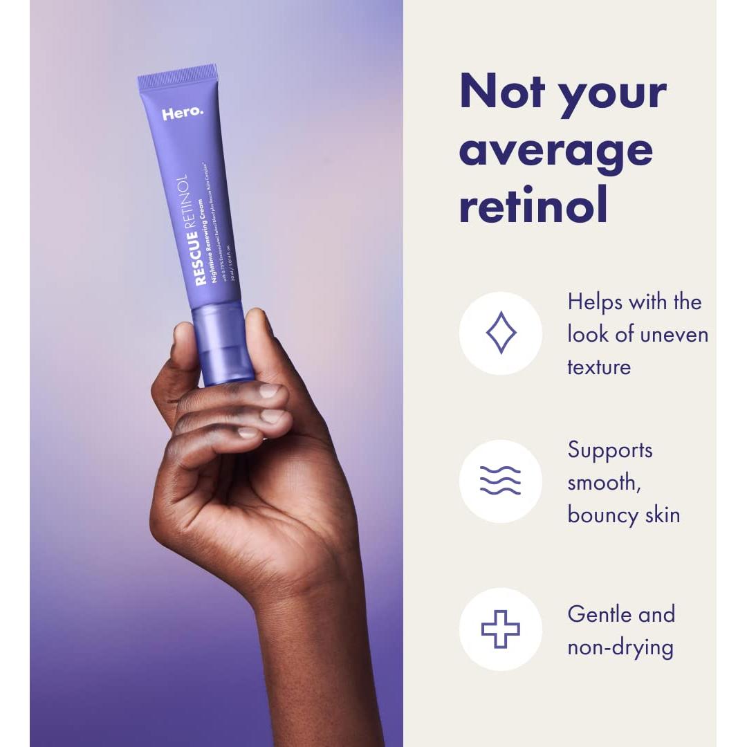 Crema Nocturna Suave Hero Cosmetics Rescue Retinol 30 ml