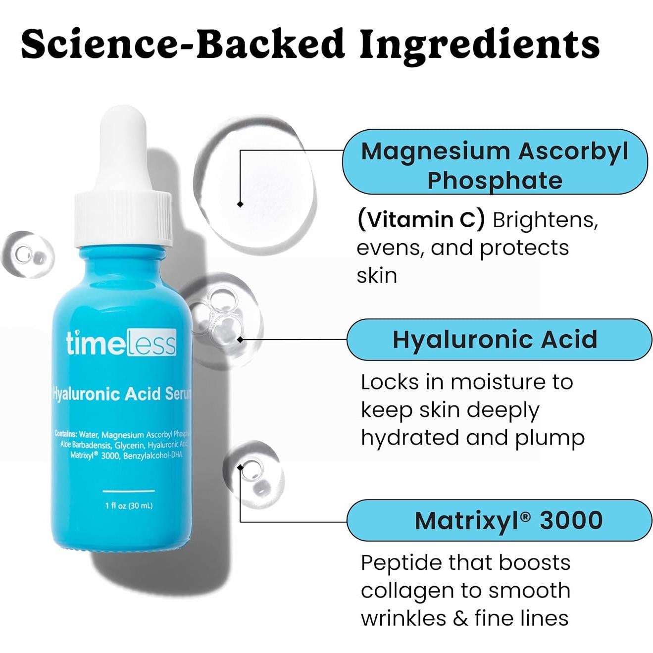 Suero Hidratante Ácido Hialurónico Atemporal 29.57 ml