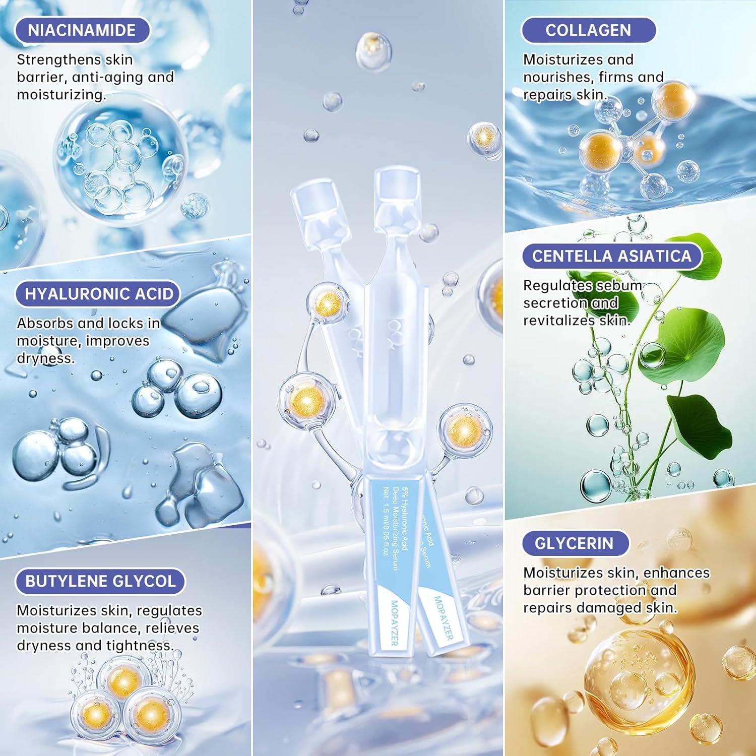 Suero Ultra-Hidratante 5% Ácido Hialurónico Mopayzer 30 Viales