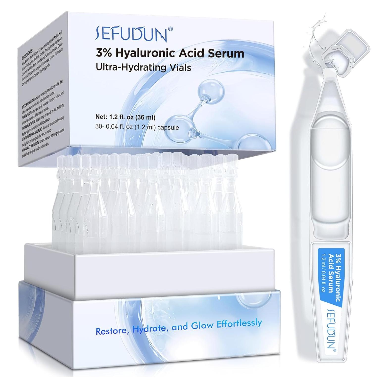 Suero Facial Ultra Hidratante BOIUOITI 30 Viales 3% Ácido Hialurónico