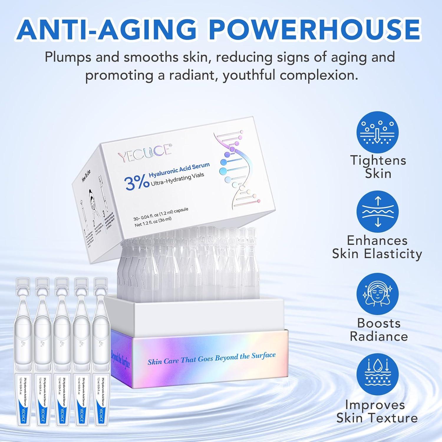 Suero Ultra Ácido Hialurónico ReliCo 60PCS Hidratación Intensiva