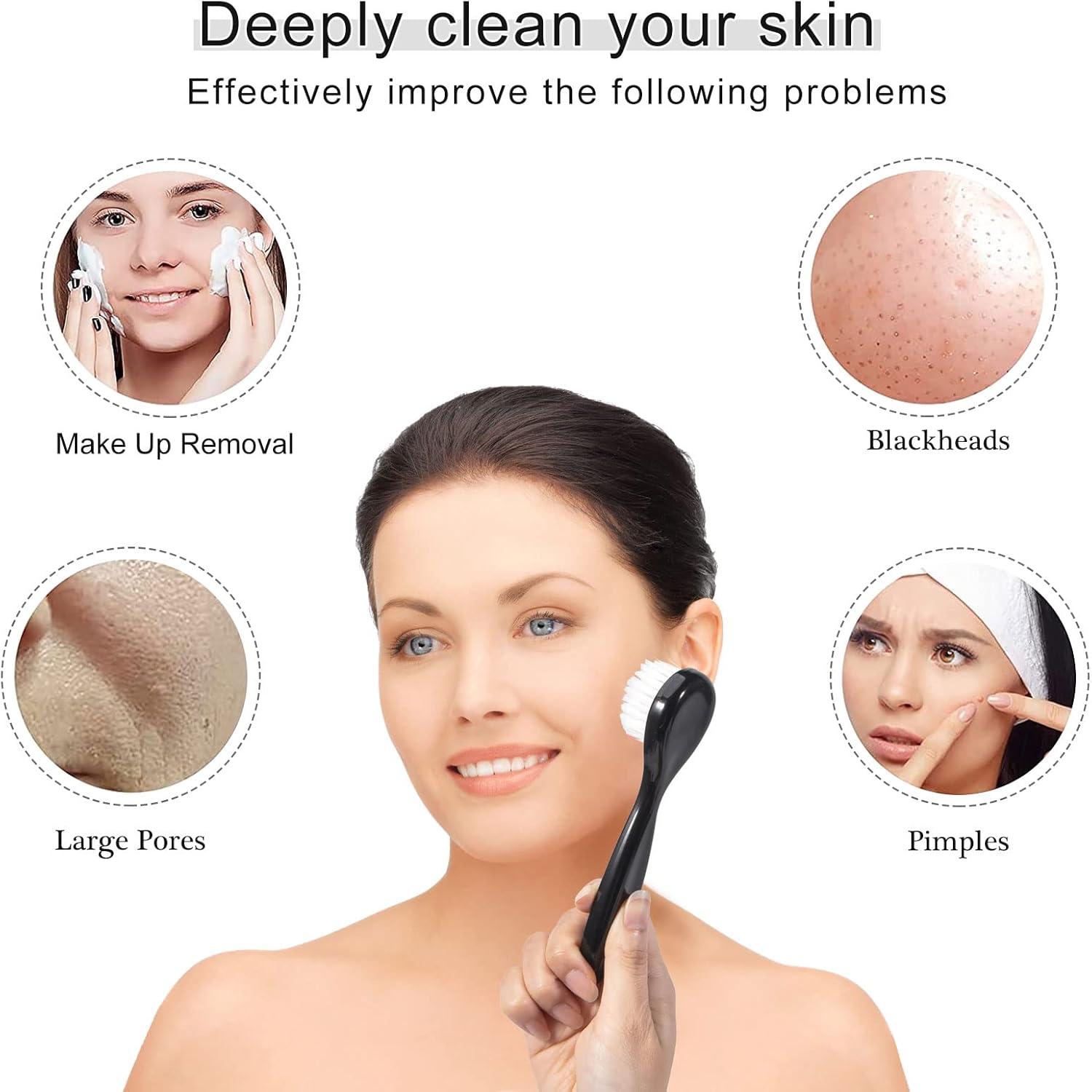 Cepillo Facial de Limpieza Useekoo 3 Pcs Cerdas Suaves