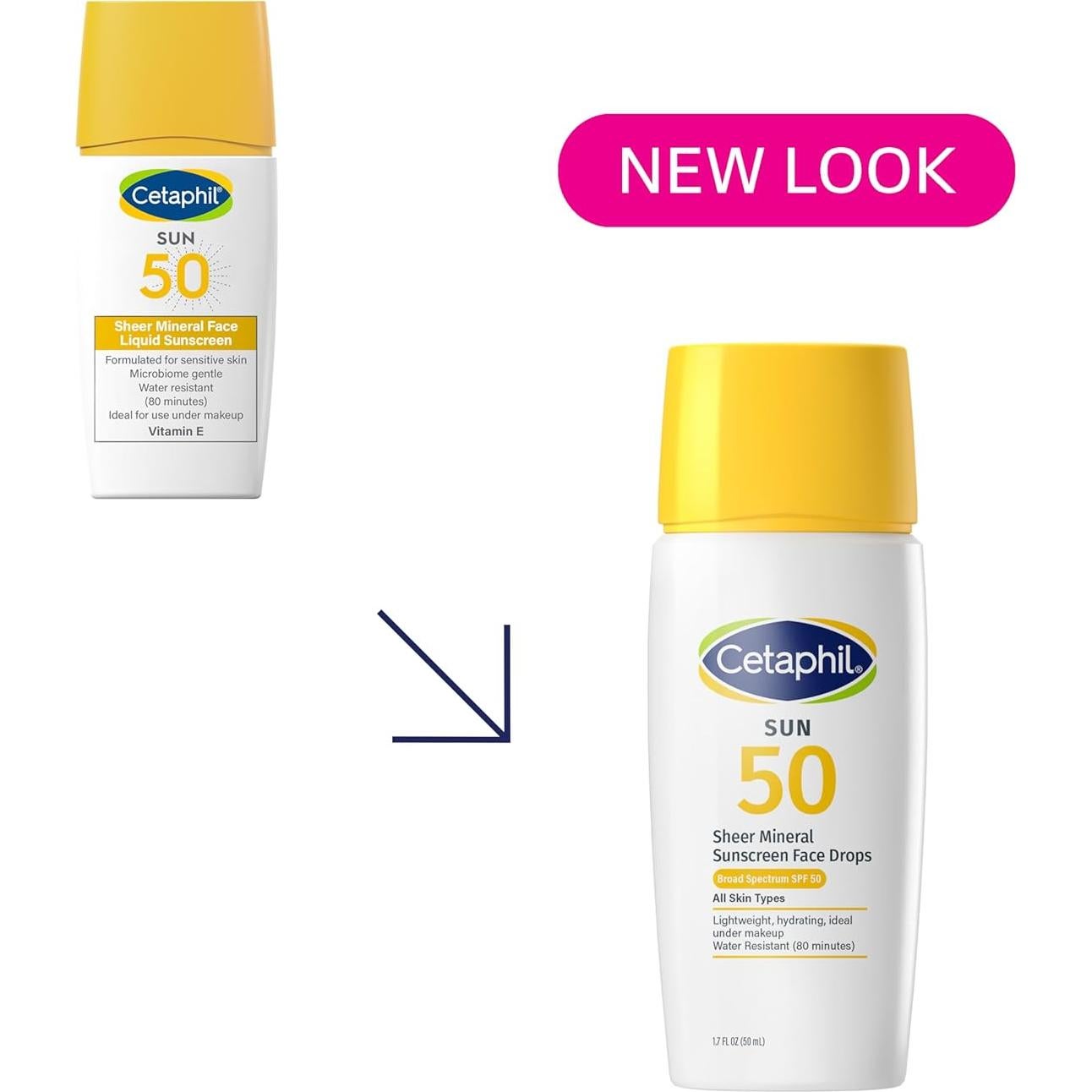 Protector Solar Líquido Mineral Cetaphil SPF 50 Piel Sensible 50 ml