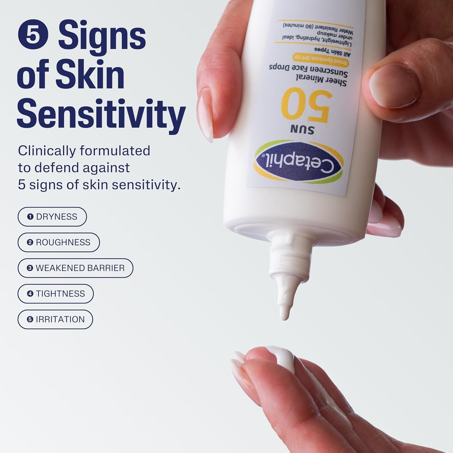 Protector Solar Líquido Mineral Cetaphil SPF 50 Piel Sensible 50 ml