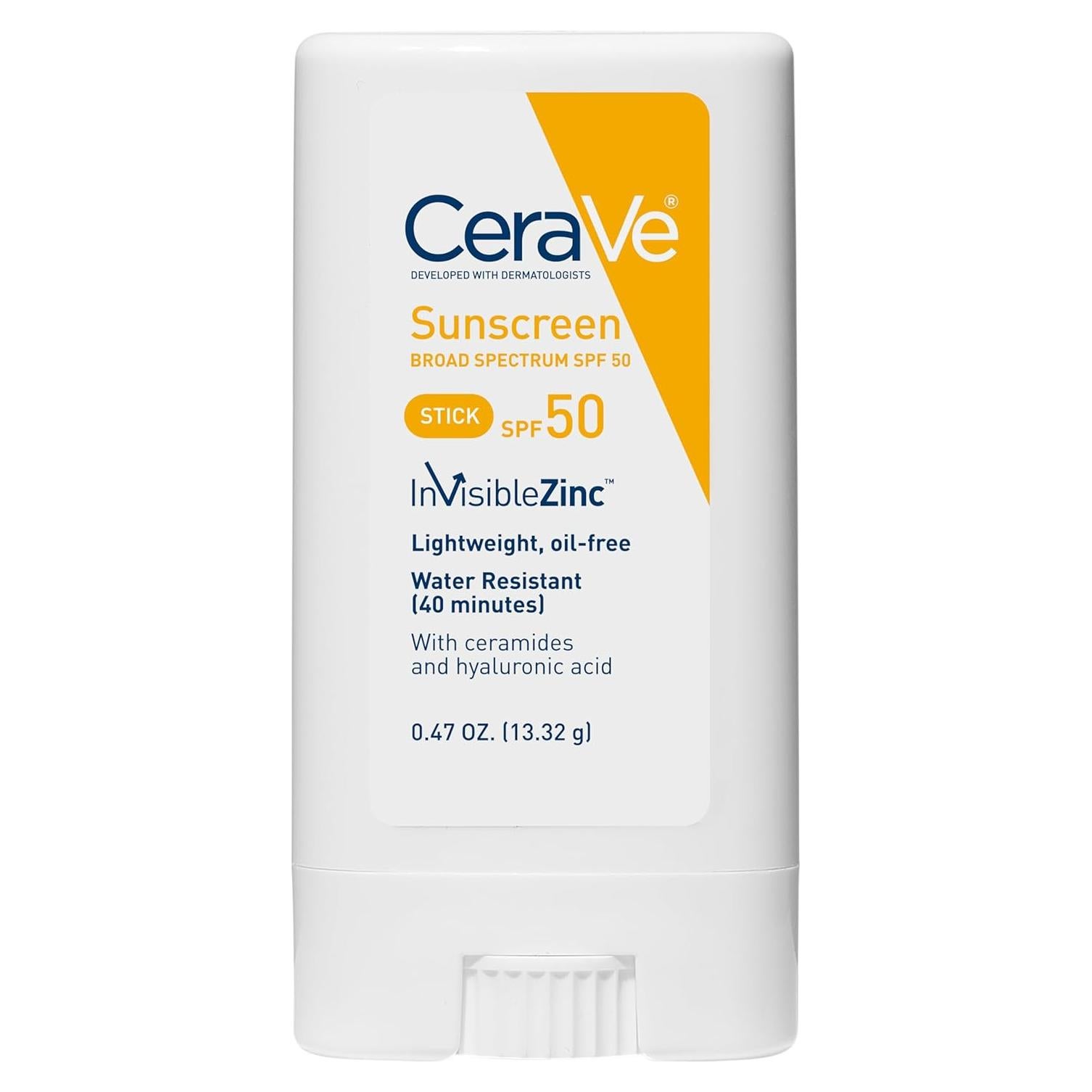 CeraVe Barra Solar Facial Mineral SPF 50 - 100% Mineral