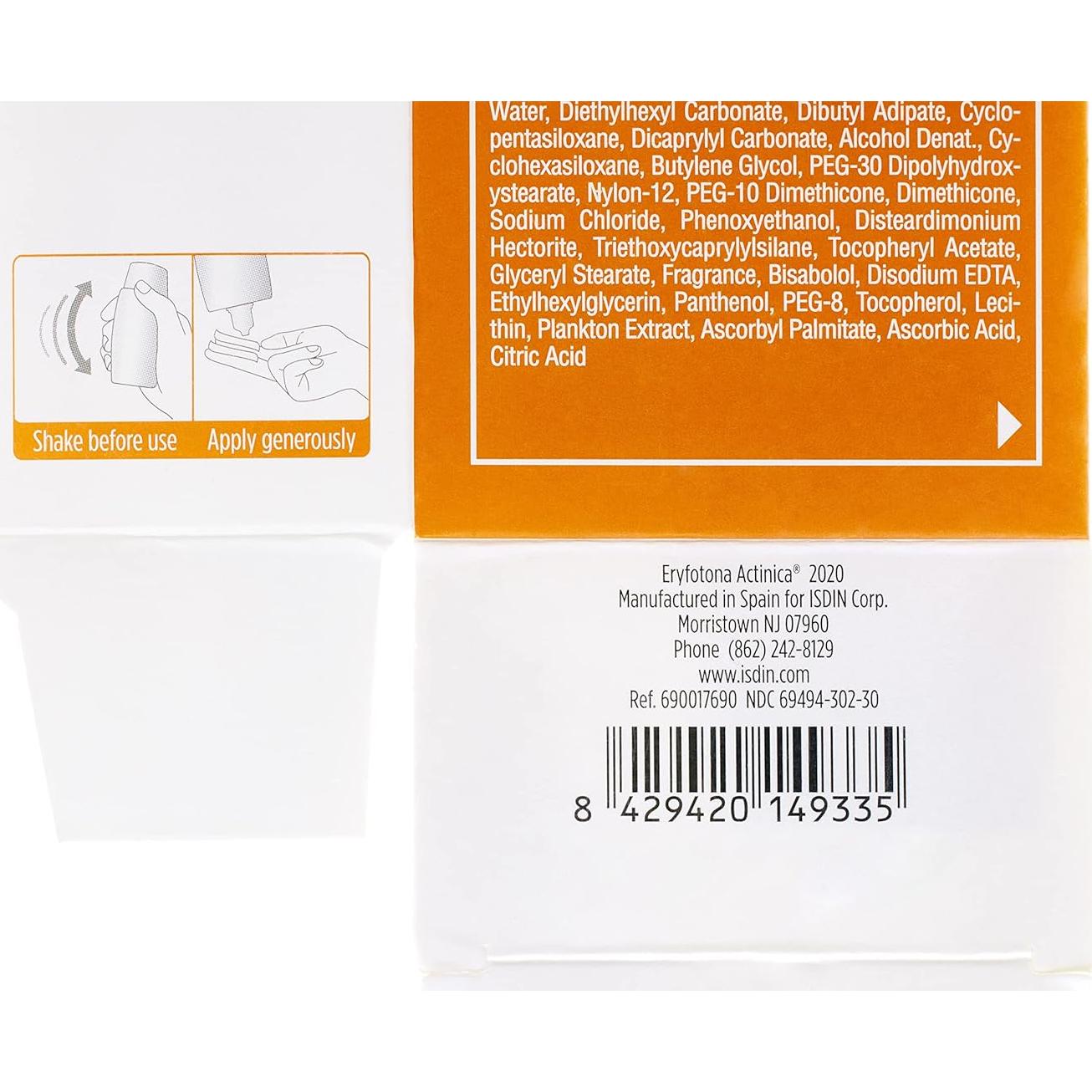 Protector Solar Mineral ISDIN Eryfotona Actinica SPF 50+ 100ml