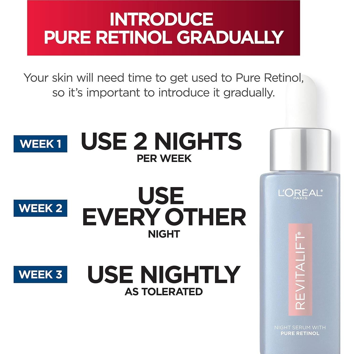 Suero Nocturno L'Oreal Paris Revitalift 0.3% Retinol 28.35 g