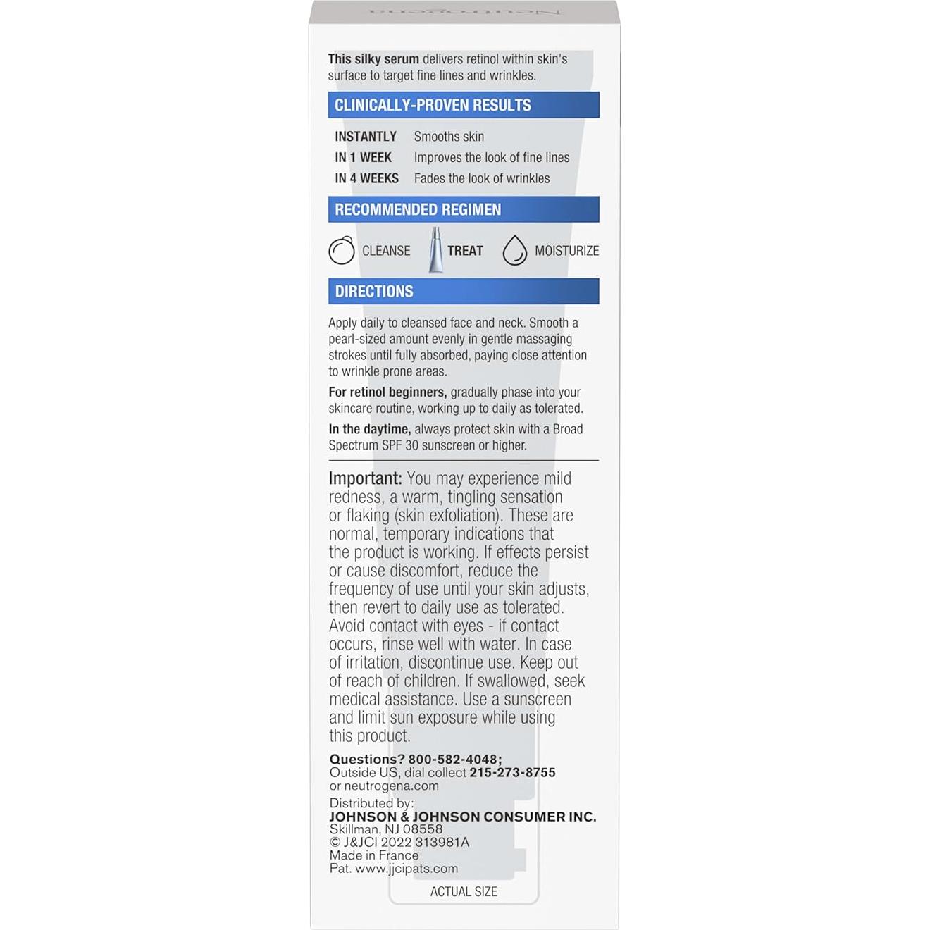 Suero Facial Antienvejecimiento Neutrogena con Retinol 29.57 ml