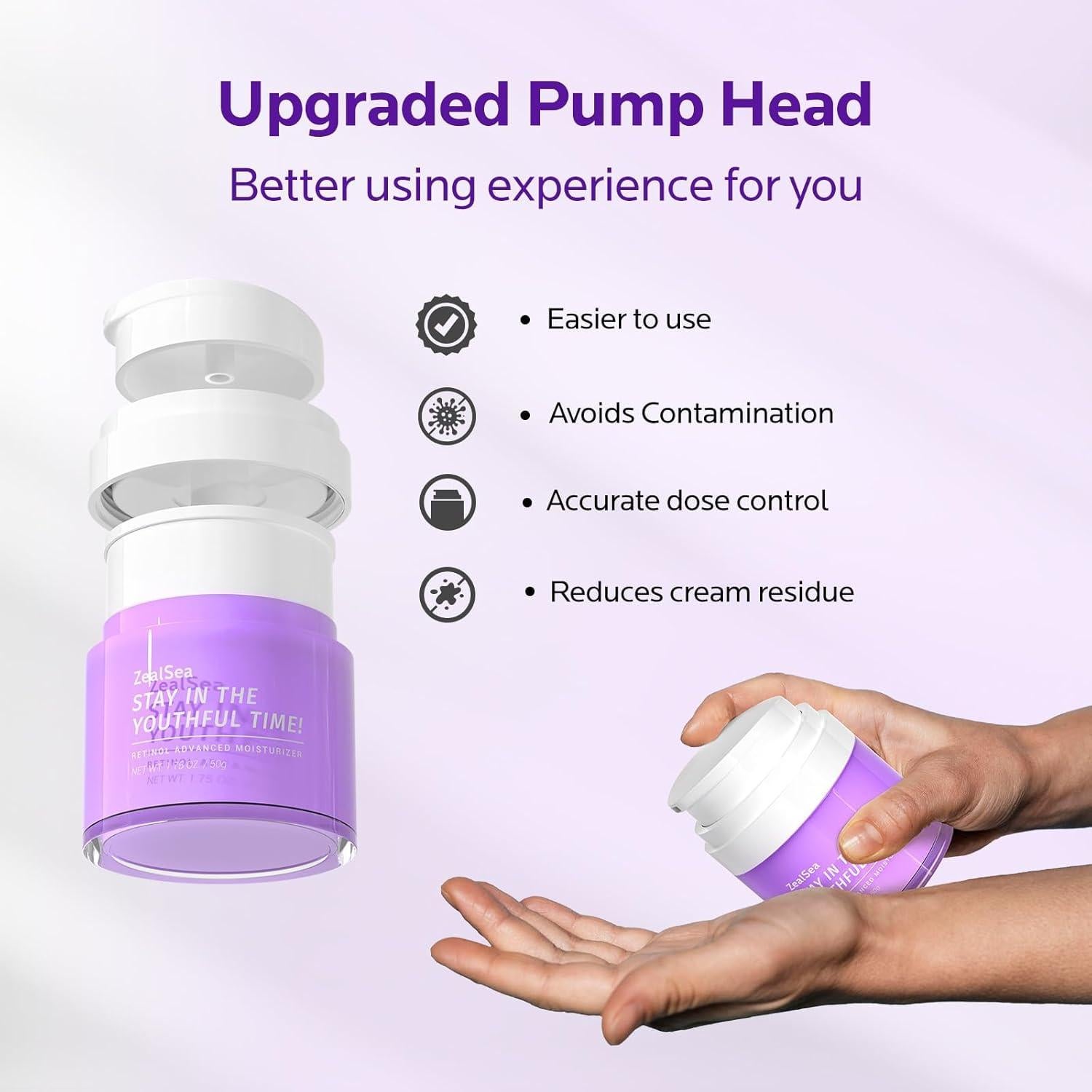 Crema Facial Antienvejecimiento ZealSea con Retinol y Colágeno 50 g