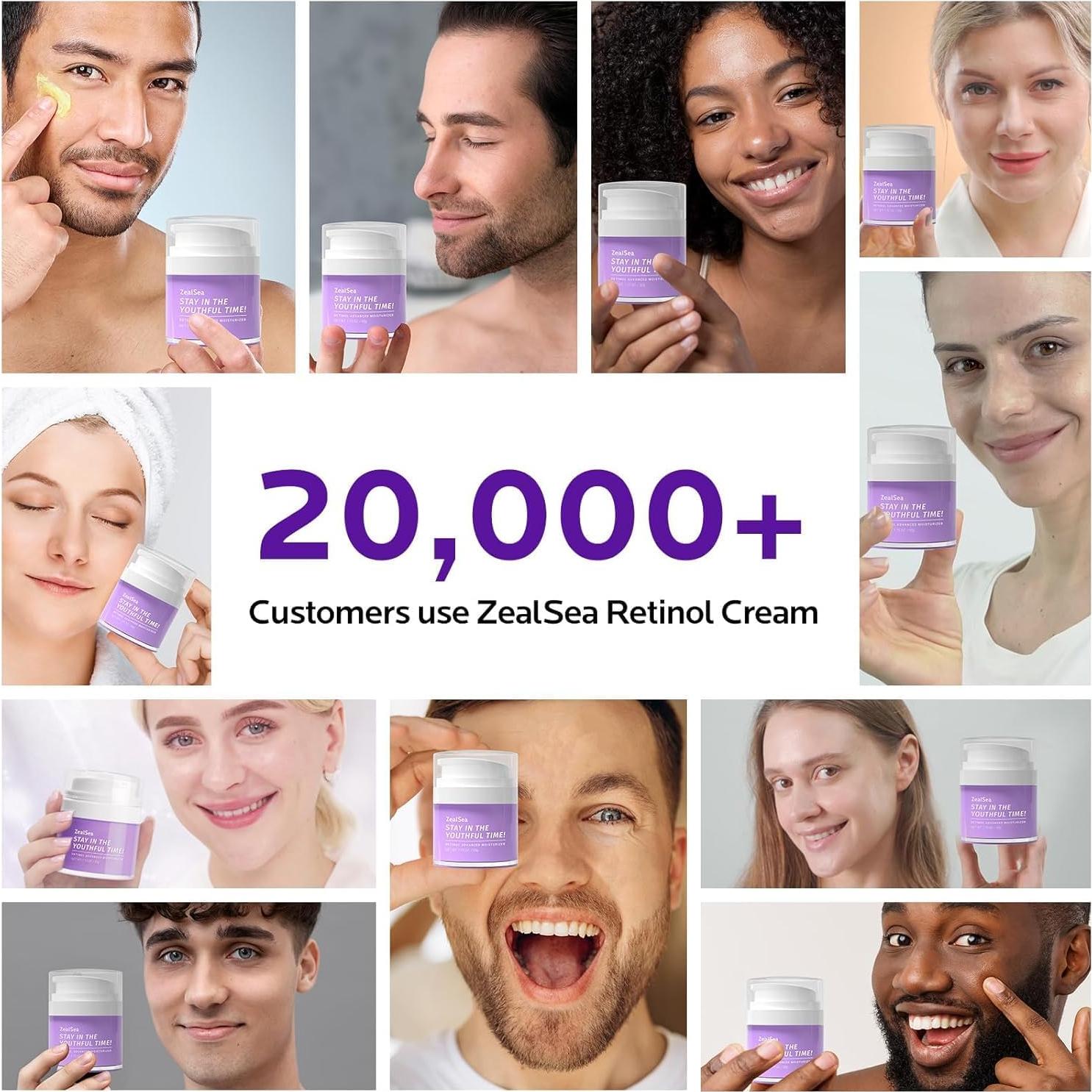 Crema Facial Antienvejecimiento ZealSea con Retinol y Colágeno 50 g