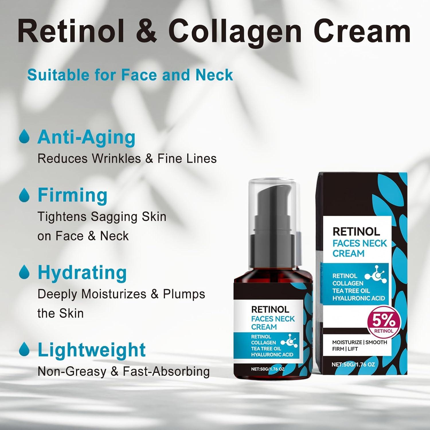Crema Facial Antienvejecimiento EELHOE con Colágeno y Retinol 50 g