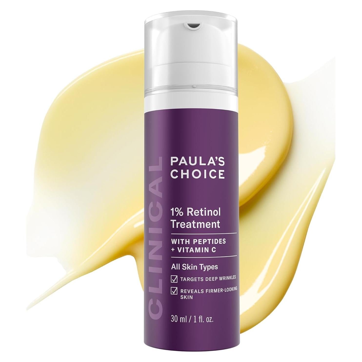 Crema Reafirmante Paula's Choice Retinol 1% con Péptidos 30ml