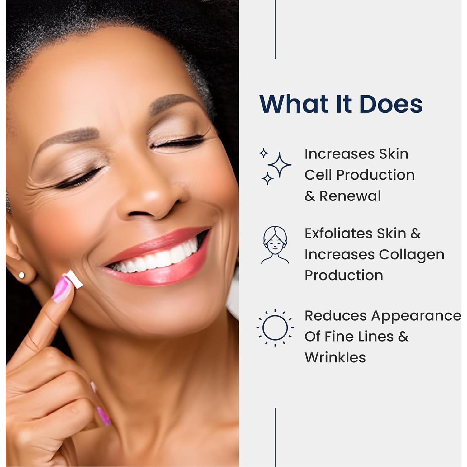 Crema Facial Agelyss Retinol 1% - Colágeno y Ácido Hialurónico 60ml - Paquete de 6