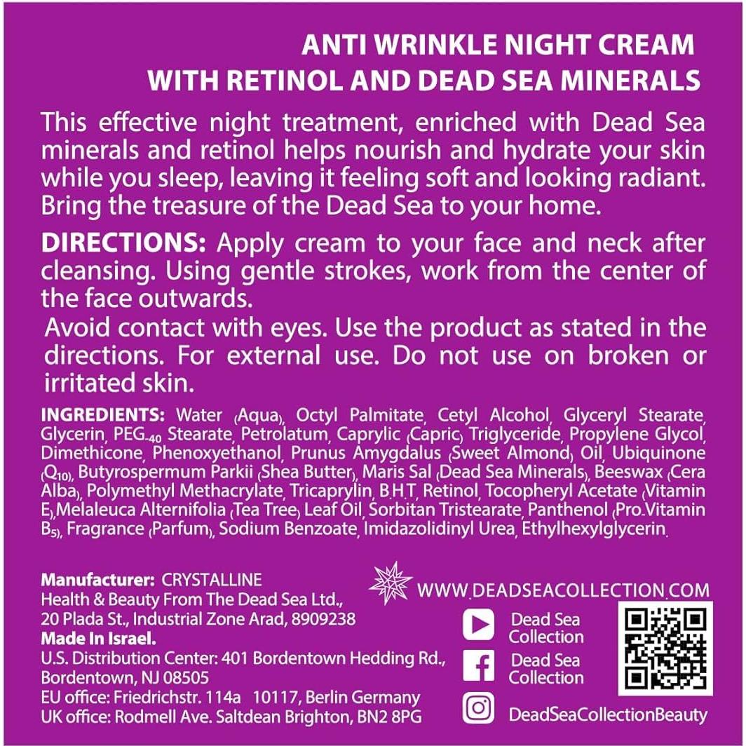 Crema Nocturna Hidratante Crystalline con Retinol y Minerales 50ml