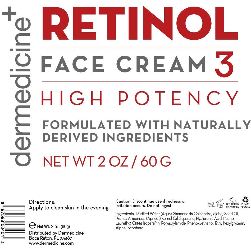 Crema Antienvejecimiento Retinol 3% Dermedicine 56.7g