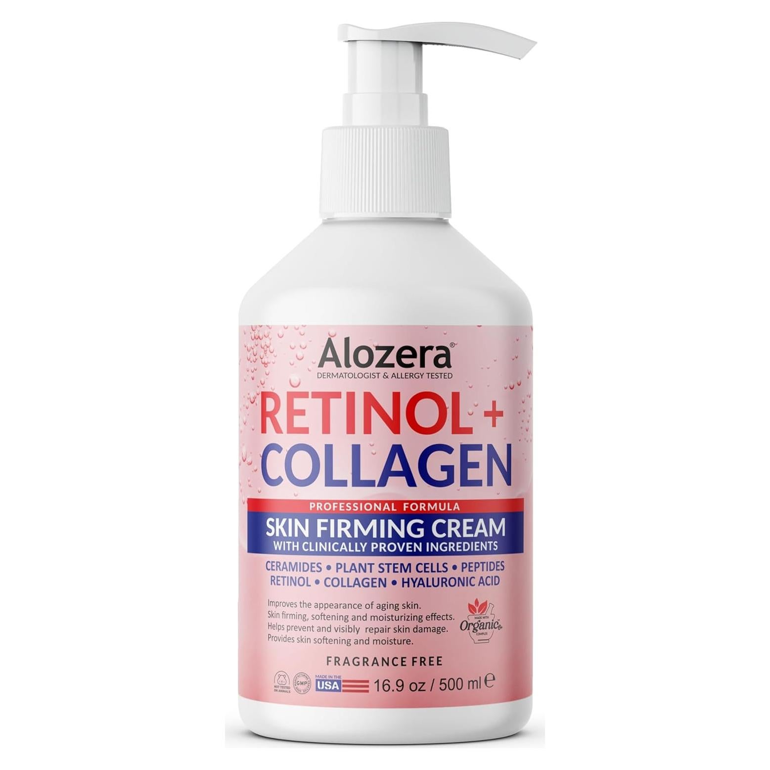 Loción Reafirmante ALOZERA Retinol y Colágeno 500 ml