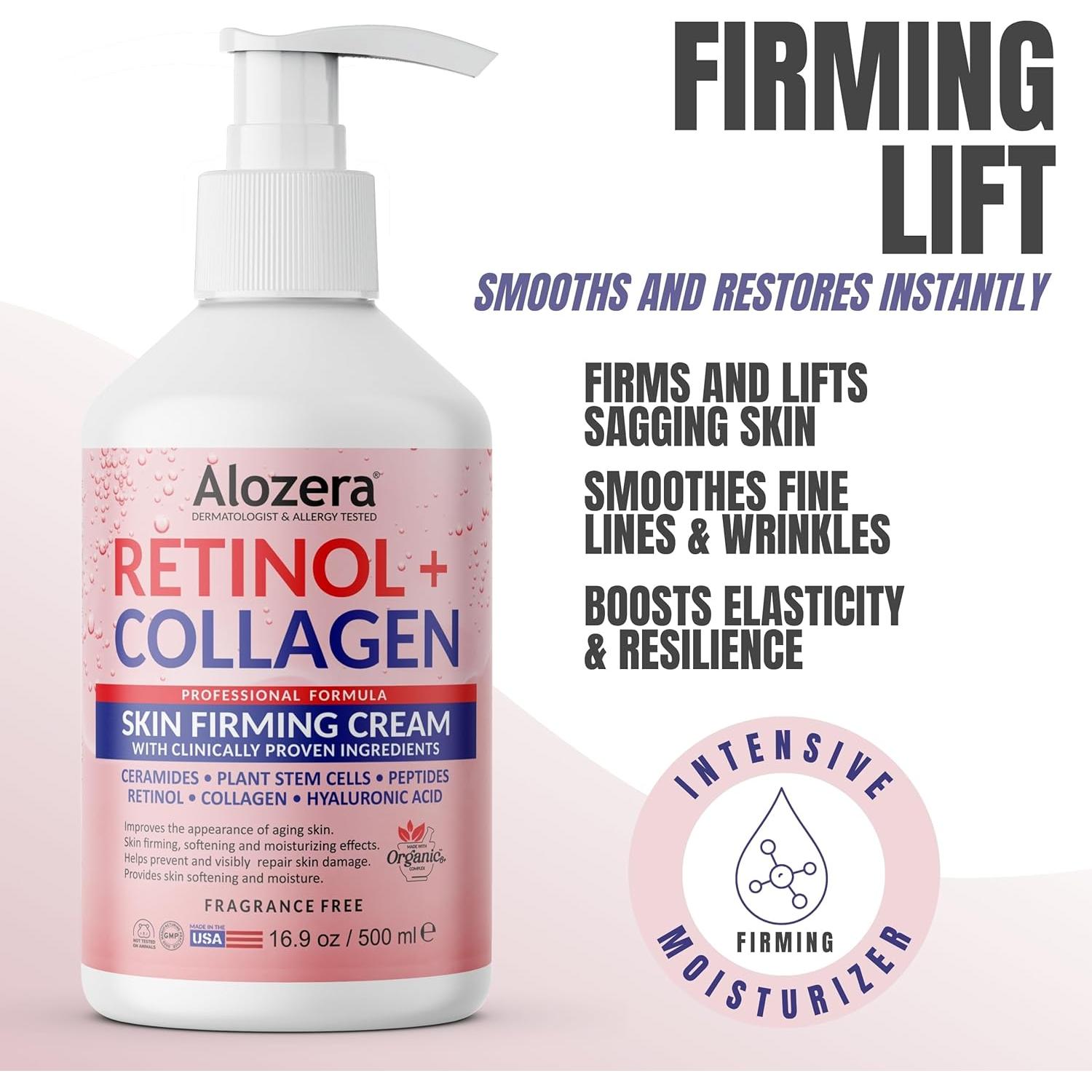 Loción Reafirmante ALOZERA Retinol y Colágeno 500 ml