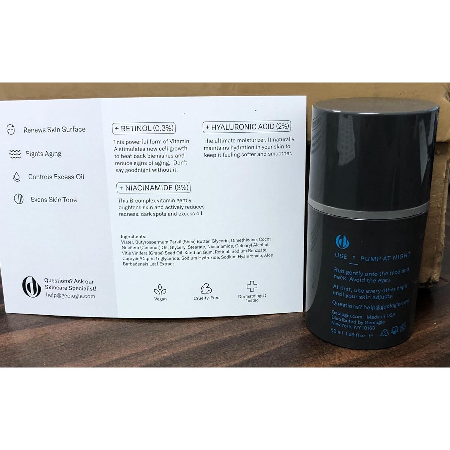 Crema Facial Anti-Envejecimiento Geologie 0.2% Retinol 47g