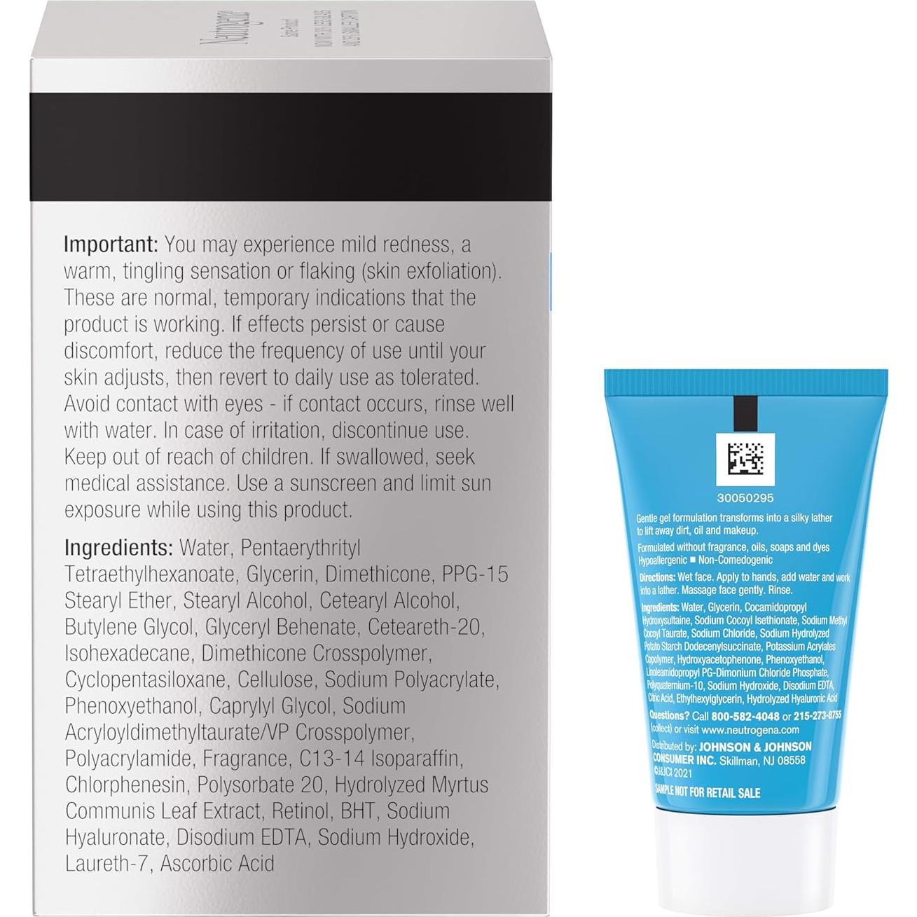 Crema Hidratante Facial Neutrogena 48.2 g con Retinol y Ácido Hialurónico