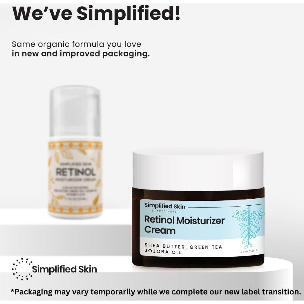 Crema de Retinol 2.5% Simplified Skin 50 ml x2 - Antiarrugas
