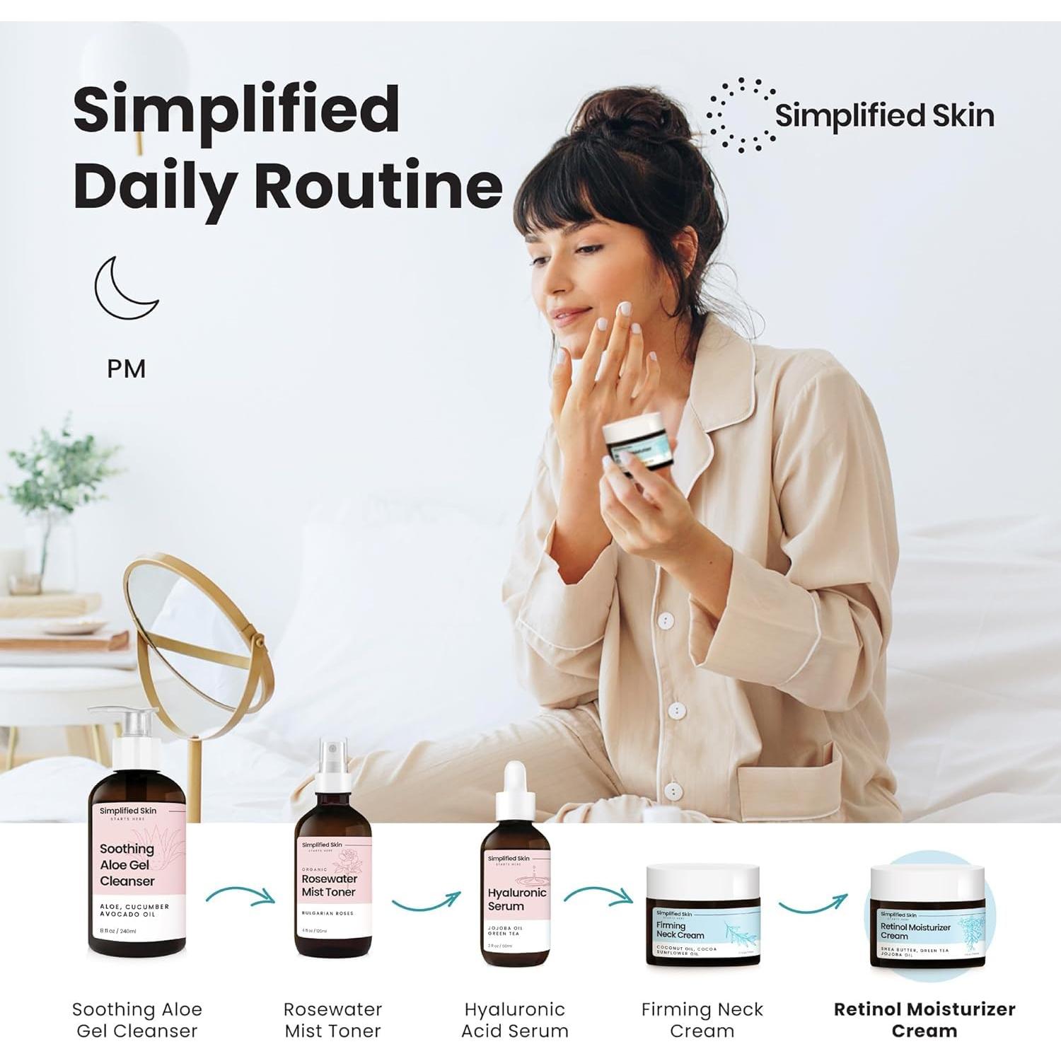 Crema de Retinol 2.5% Simplified Skin 50 ml x2 - Antiarrugas