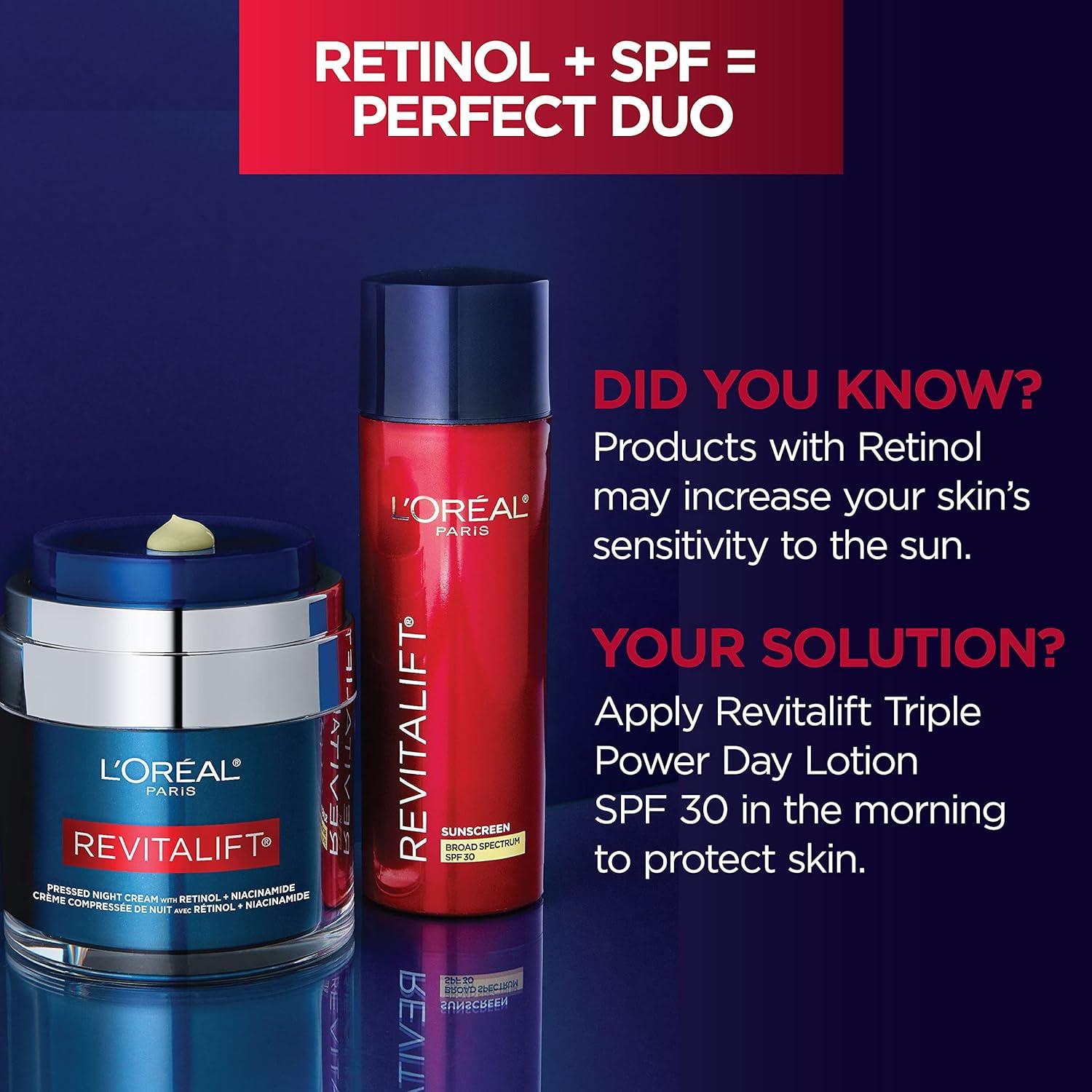 Crema Nocturna Revitalift L'Oreal Paris Retinol Niacinamida 48g