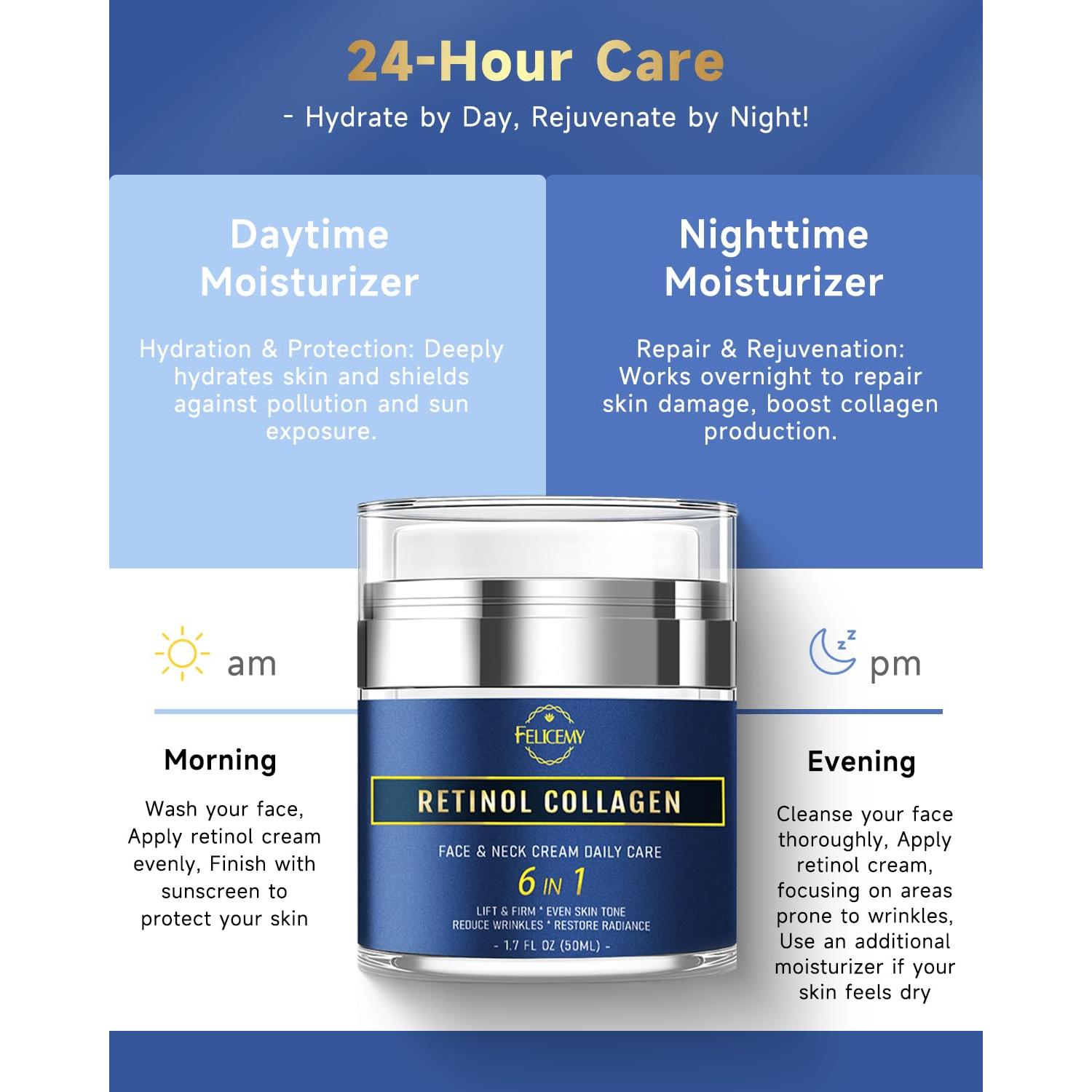 Crema Facial 6 en 1 para Hombres Felicemy 50 ml Hidratante Antienvejecimiento